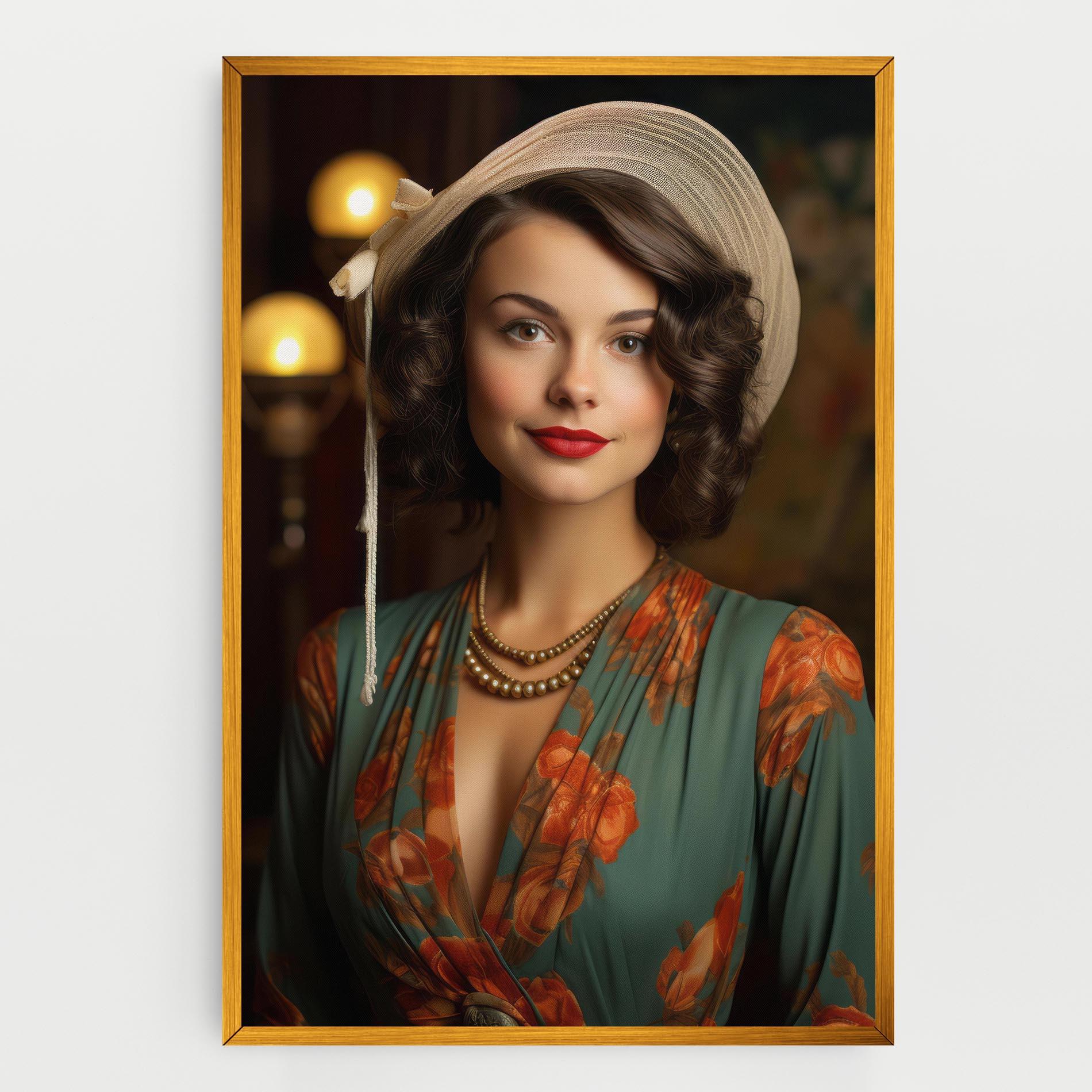 Tablou Canvas Green Orange Blouse mockup 0