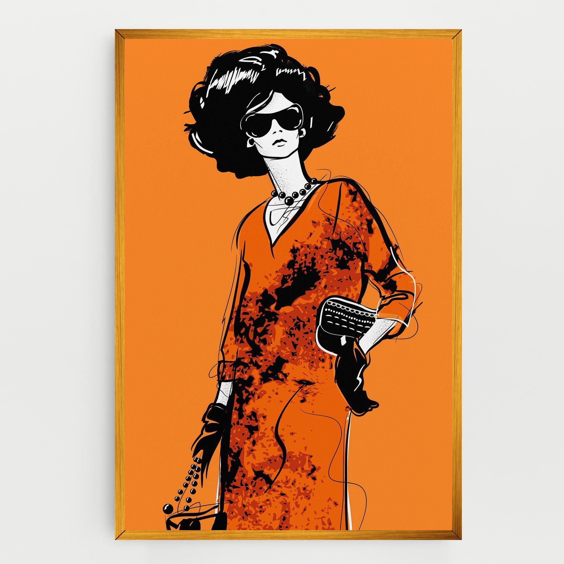 Tablou Canvas Old Orange Dress mockup 0