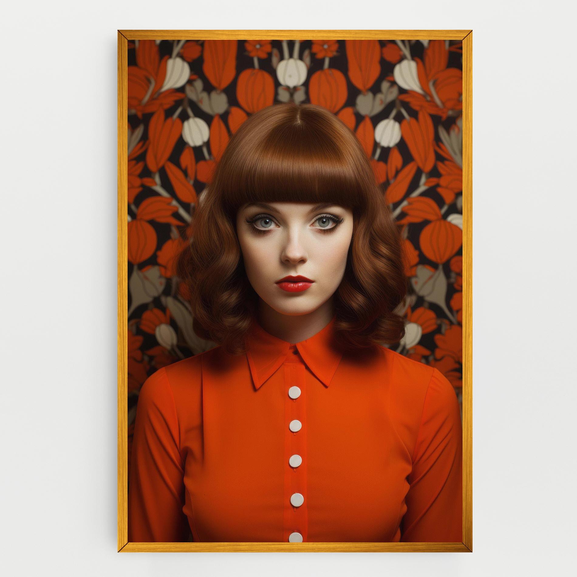 Tablou Canvas Orange Blouse Woman mockup 0