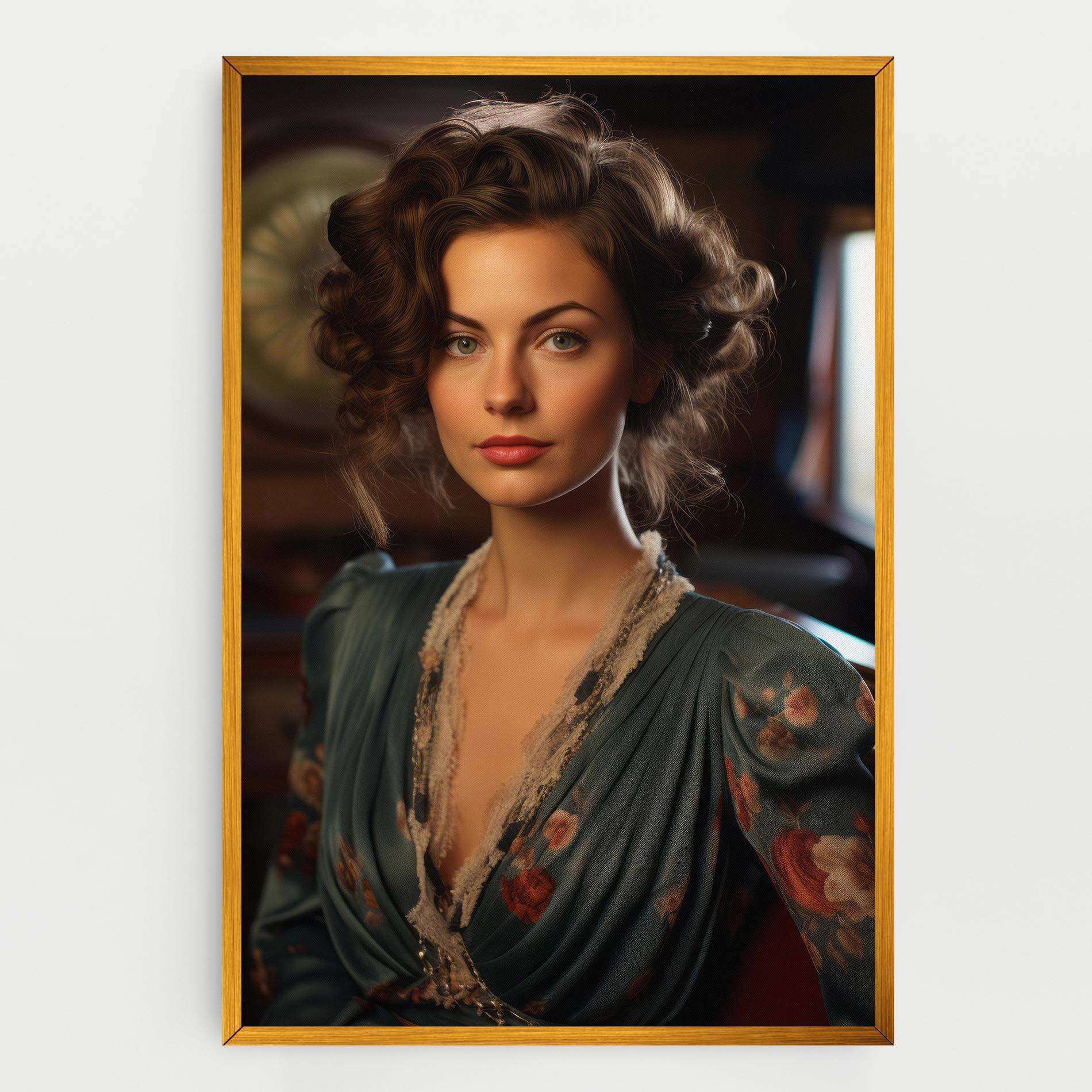 Tablou Canvas Pink Flowers Dress mockup 0