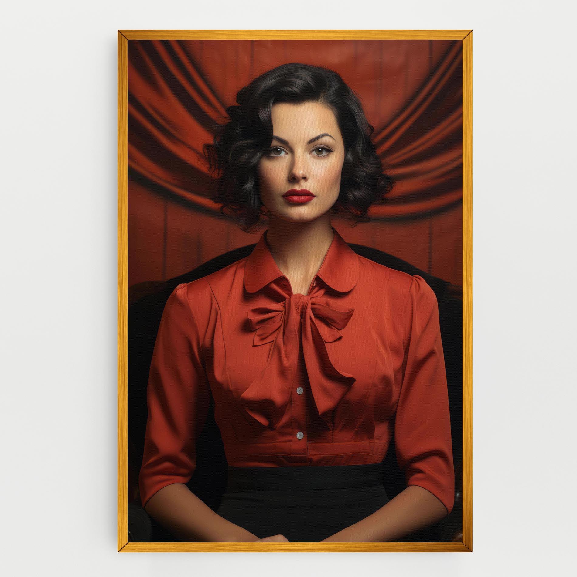 Tablou Canvas Pretty Red Blouse mockup 0