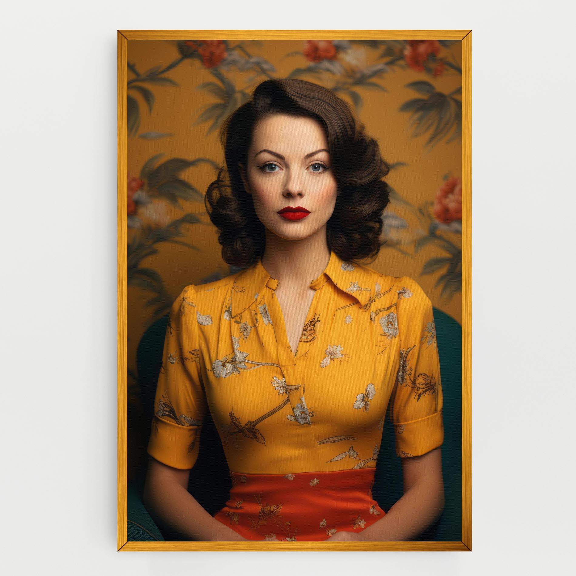 Tablou Canvas Yellow Red Dress mockup 0