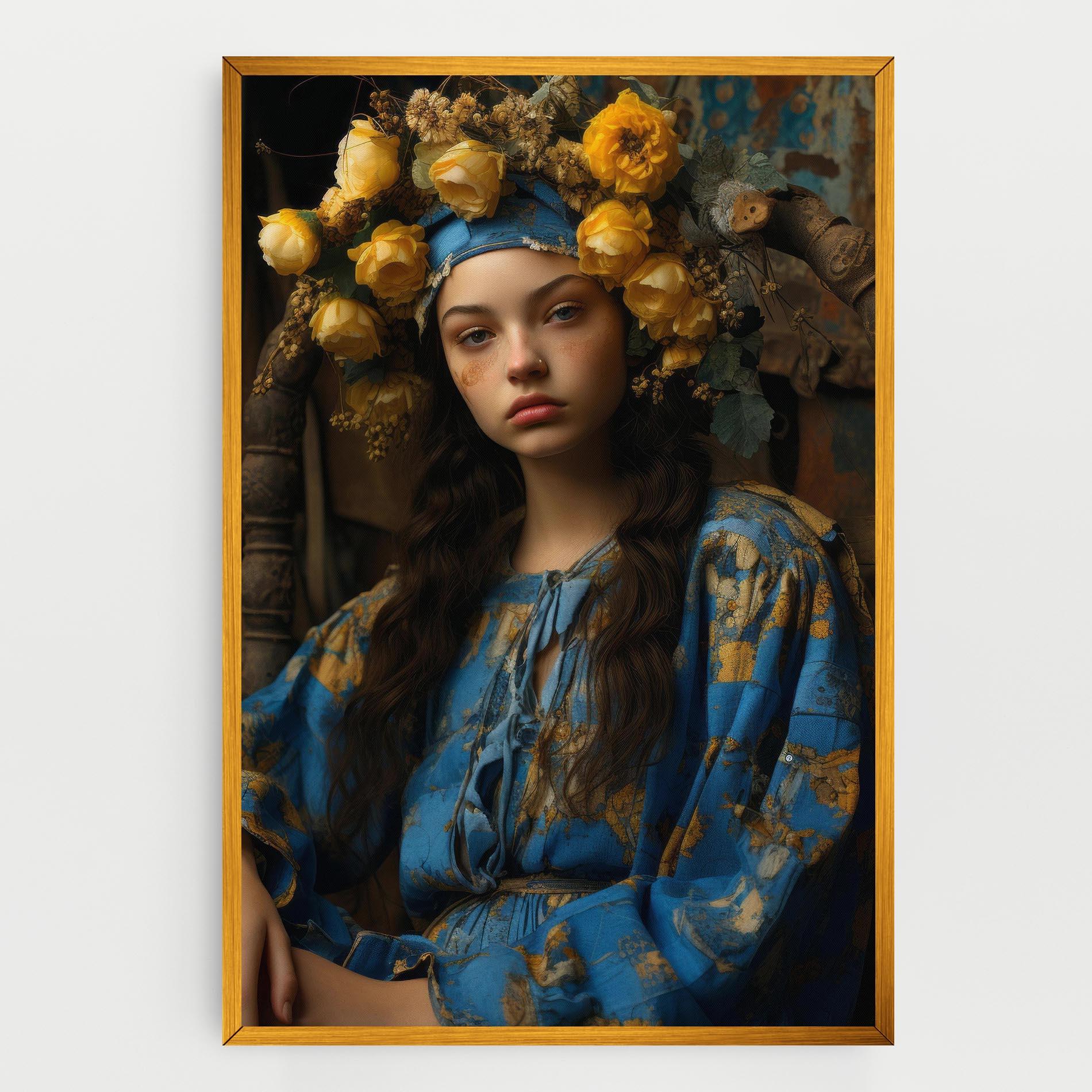 Tablou Canvas Yellow Rose Dress mockup 0