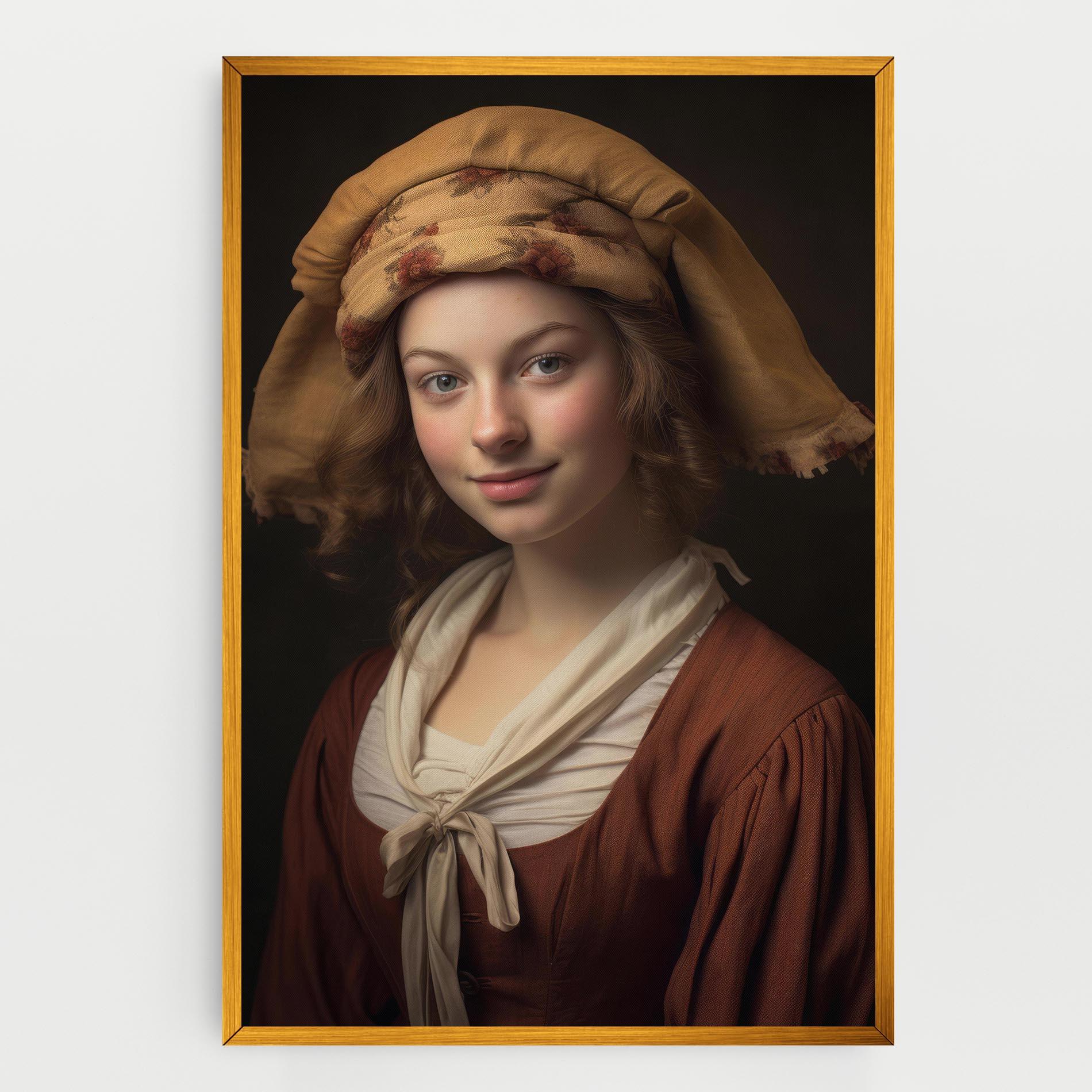 Tablou Canvas Young Vintage Woman mockup 0