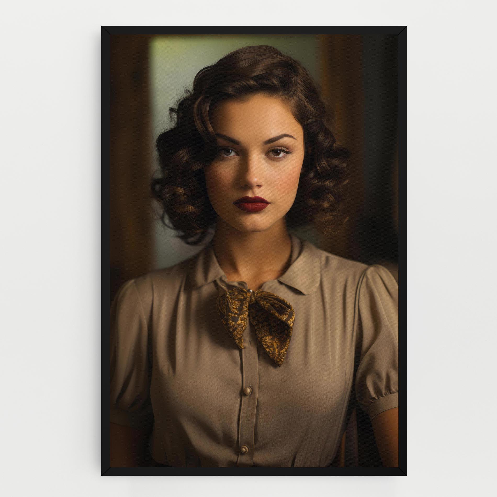 Tablou Canvas Beige Vintage Blouse mockup 0