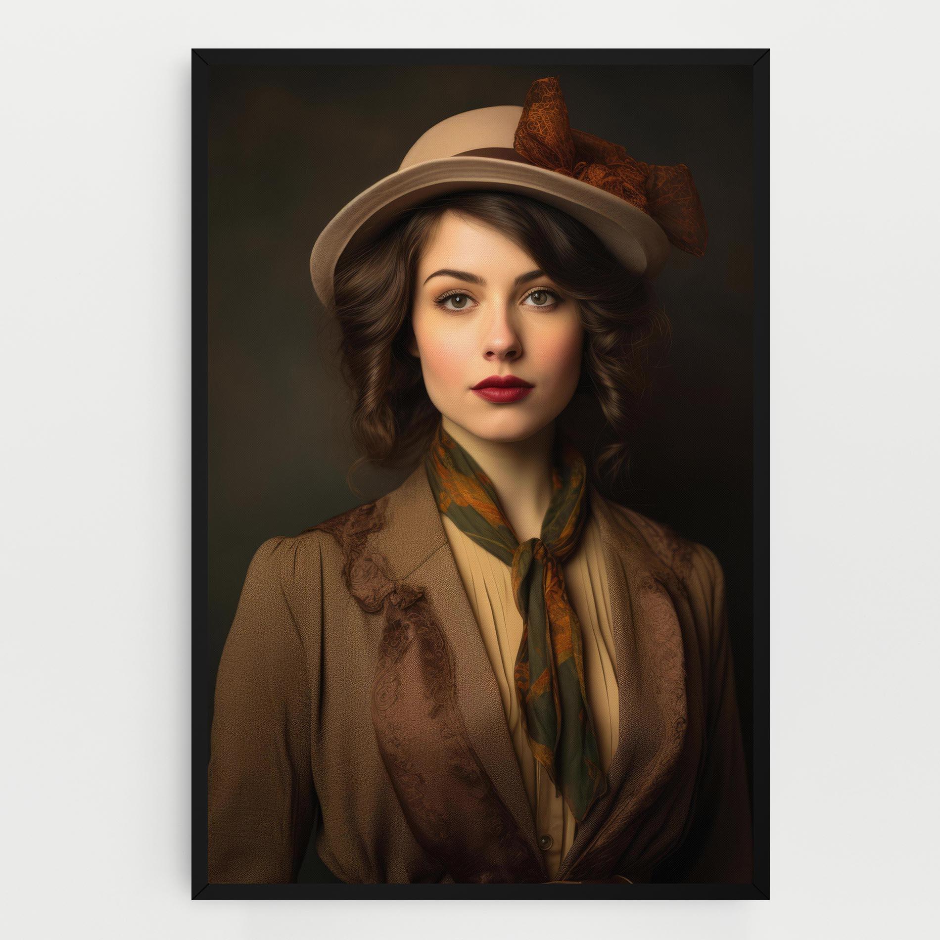 Tablou Canvas Cream Vintage Hat mockup 0