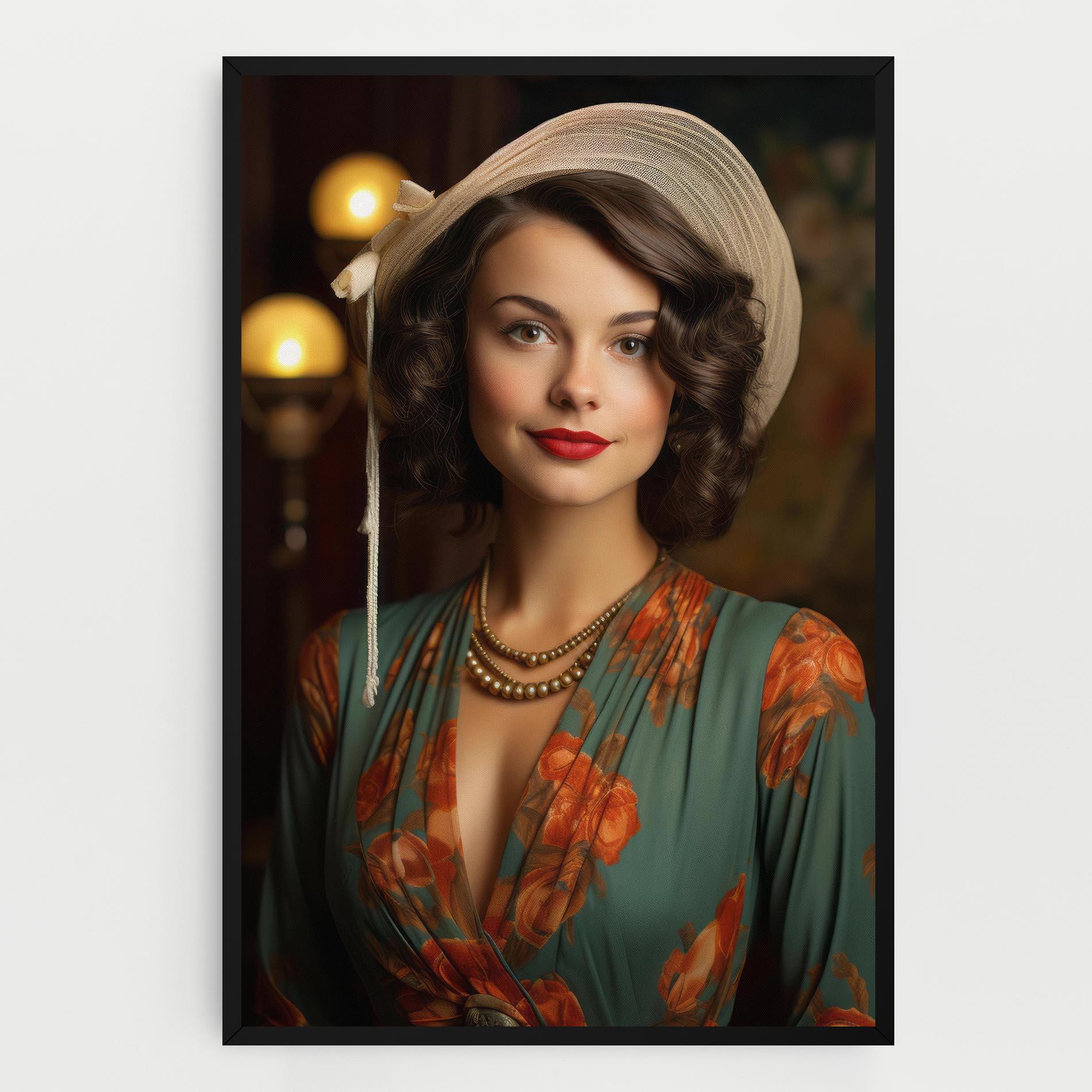 Tablou Canvas Green Orange Blouse mockup 0