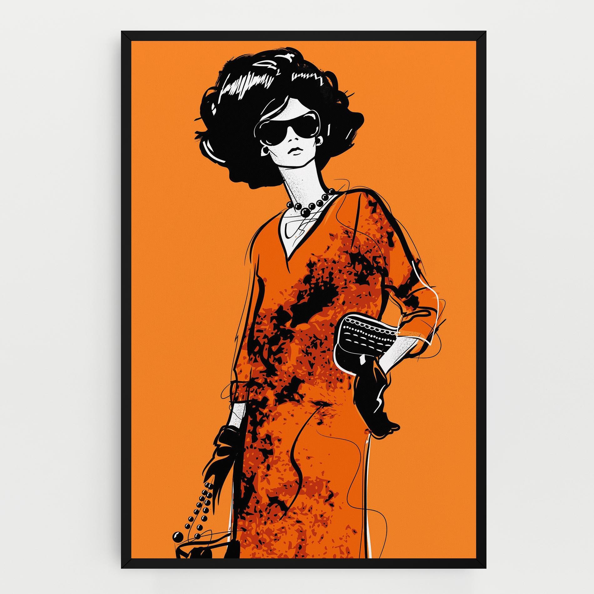 Tablou Canvas Old Orange Dress mockup 0