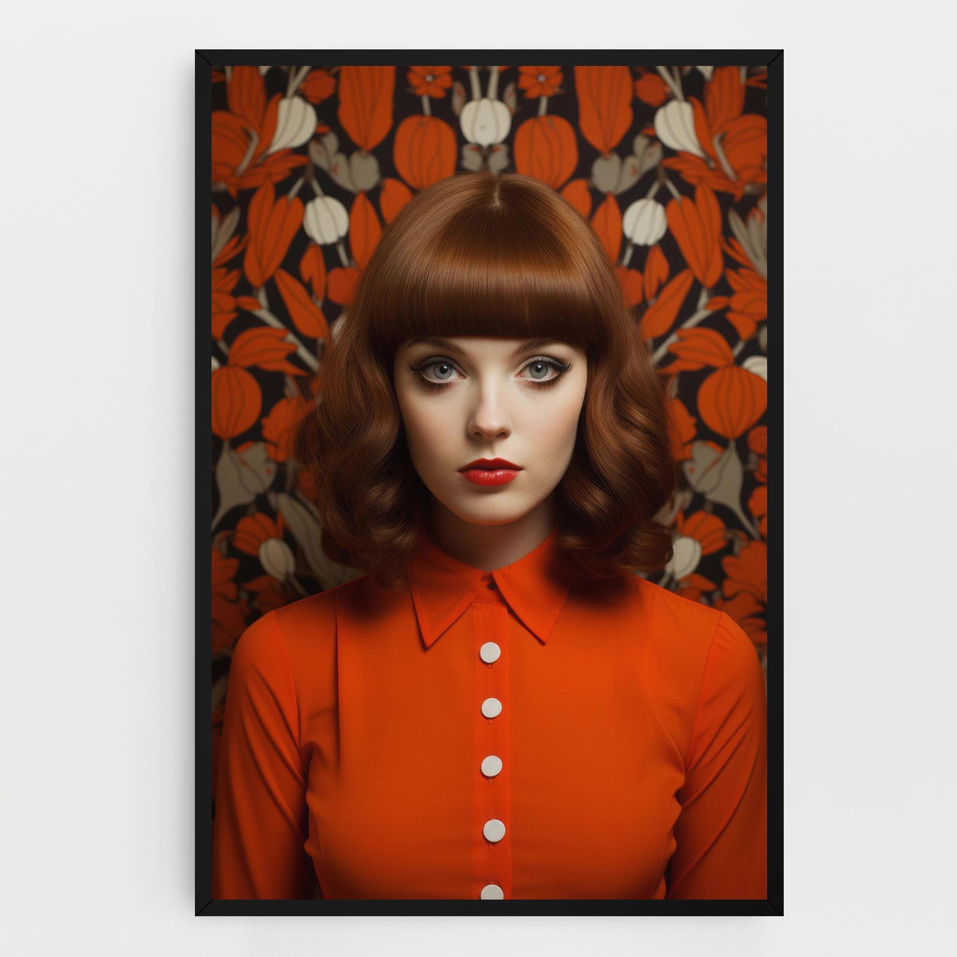 Tablou Canvas Orange Blouse Woman mockup 0