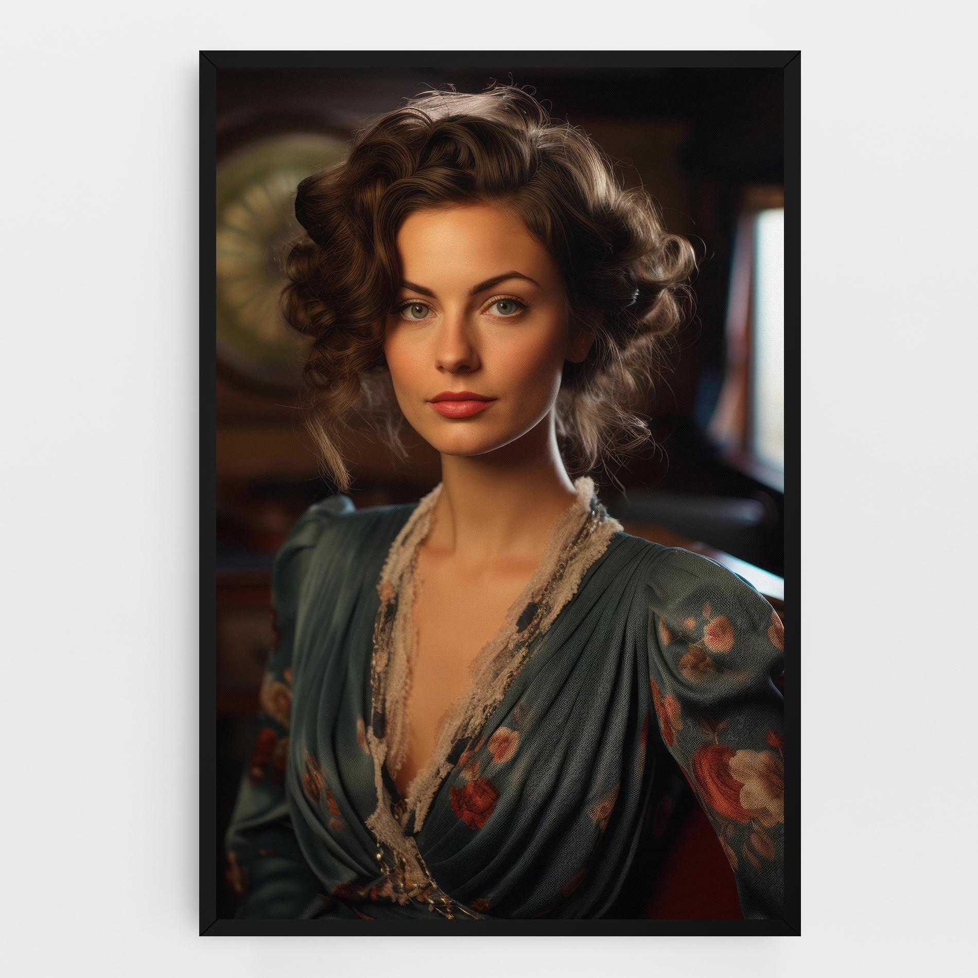 Tablou Canvas Pink Flowers Dress mockup 0