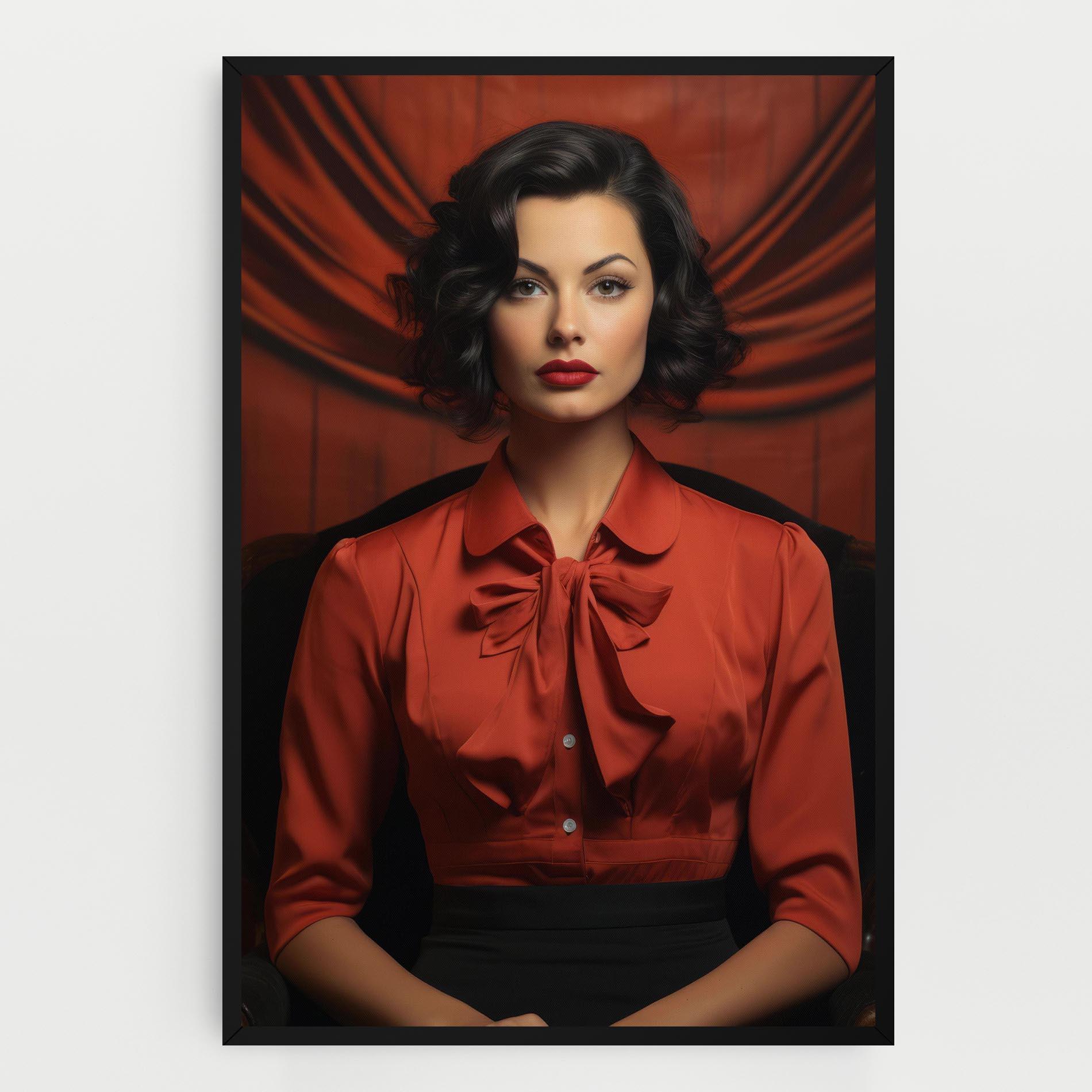 Tablou Canvas Pretty Red Blouse mockup 0