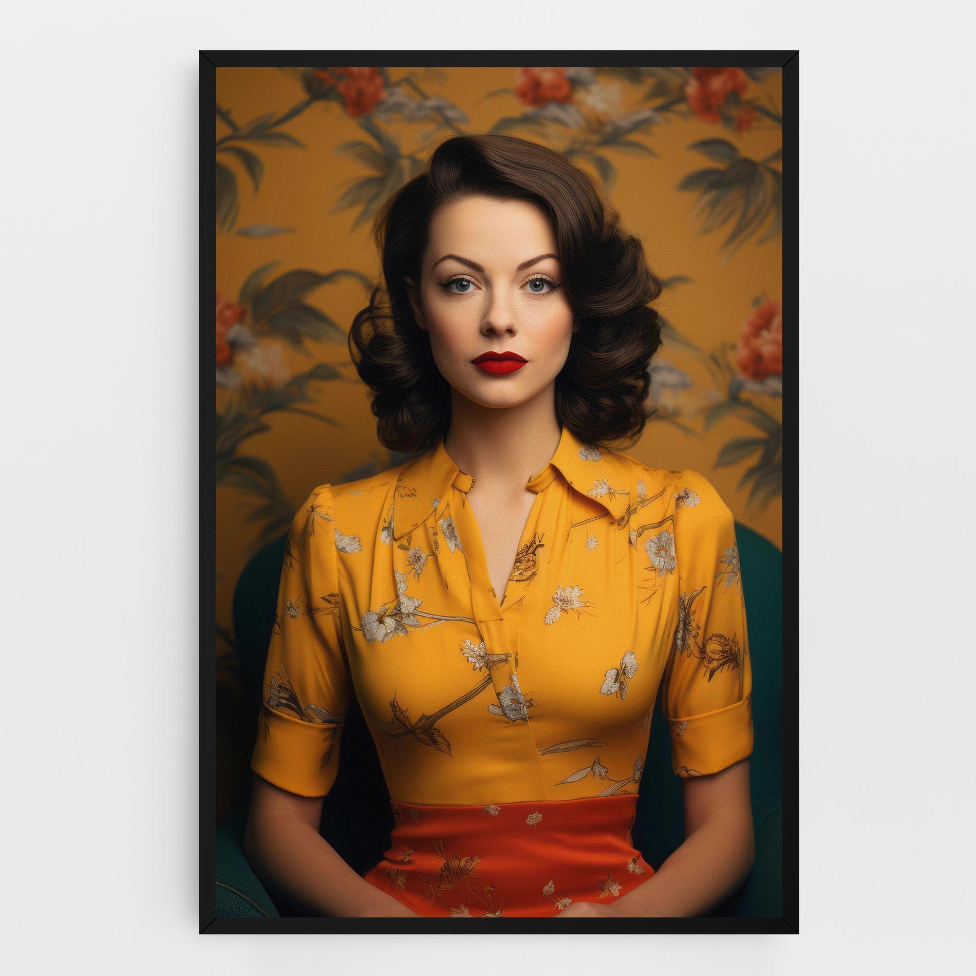 Tablou Canvas Yellow Red Dress mockup 0