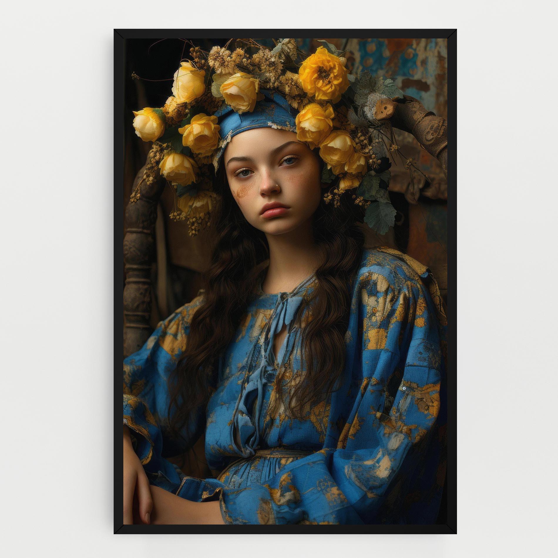 Tablou Canvas Yellow Rose Dress mockup 0