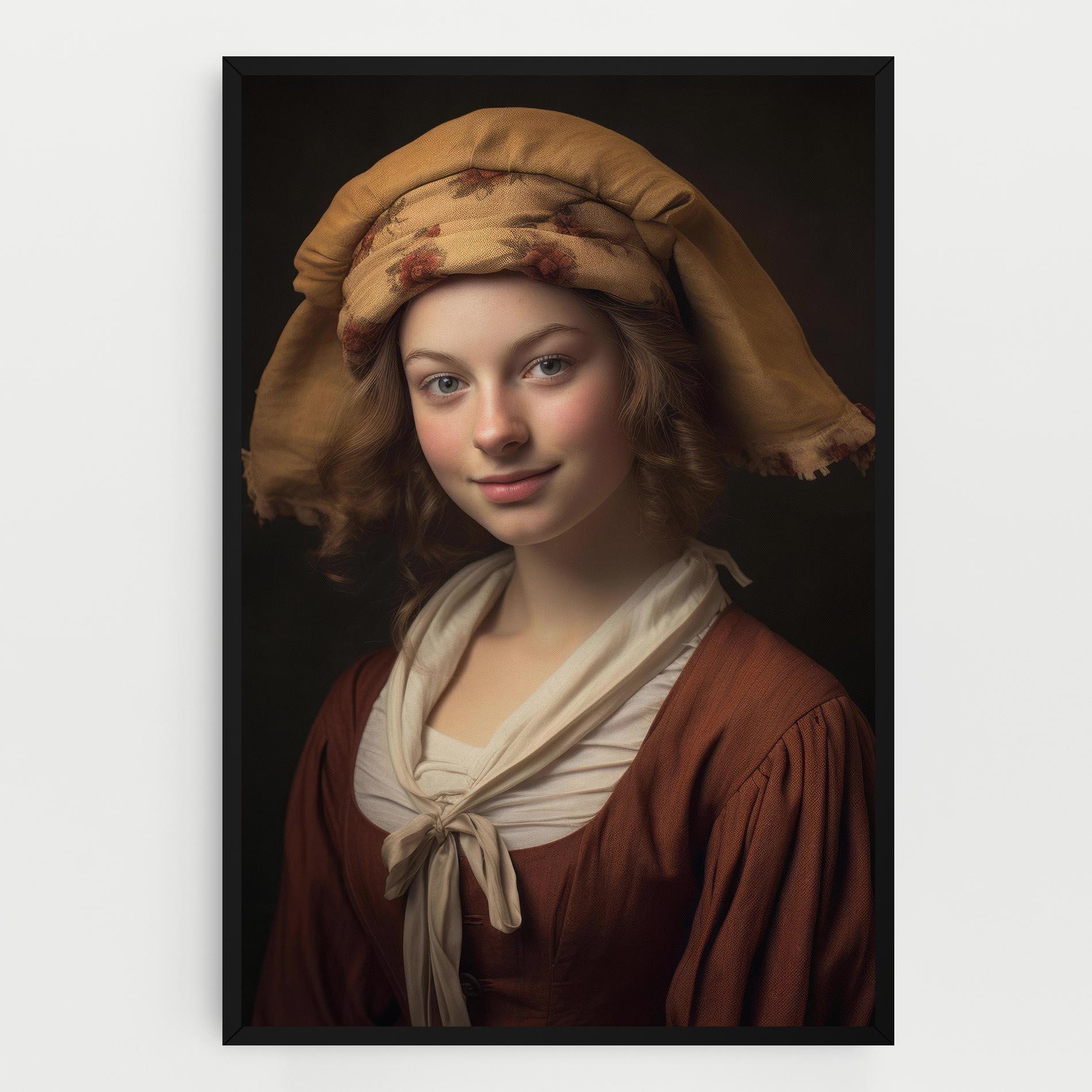 Tablou Canvas Young Vintage Woman mockup 0