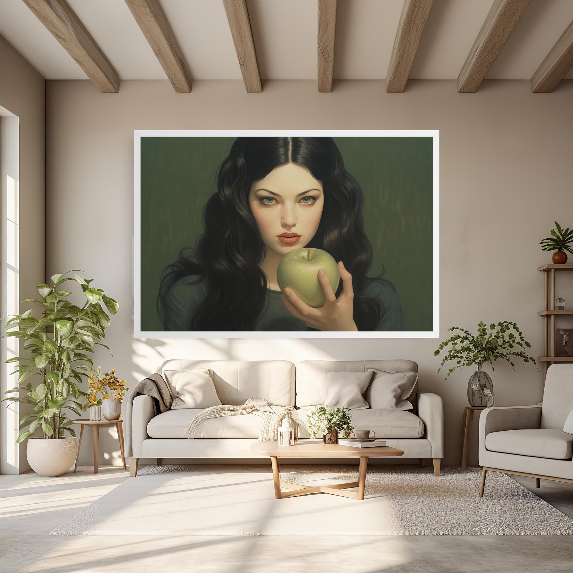 Tablou Canvas Green Apple Painting mockup 6