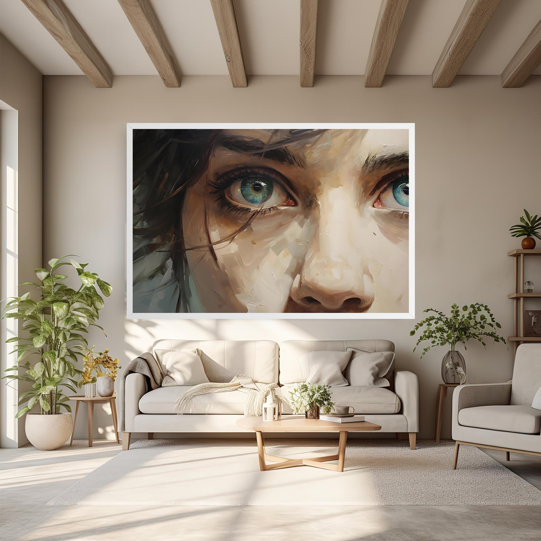 Tablou Canvas Vintage Blue Eyes Art mockup 6