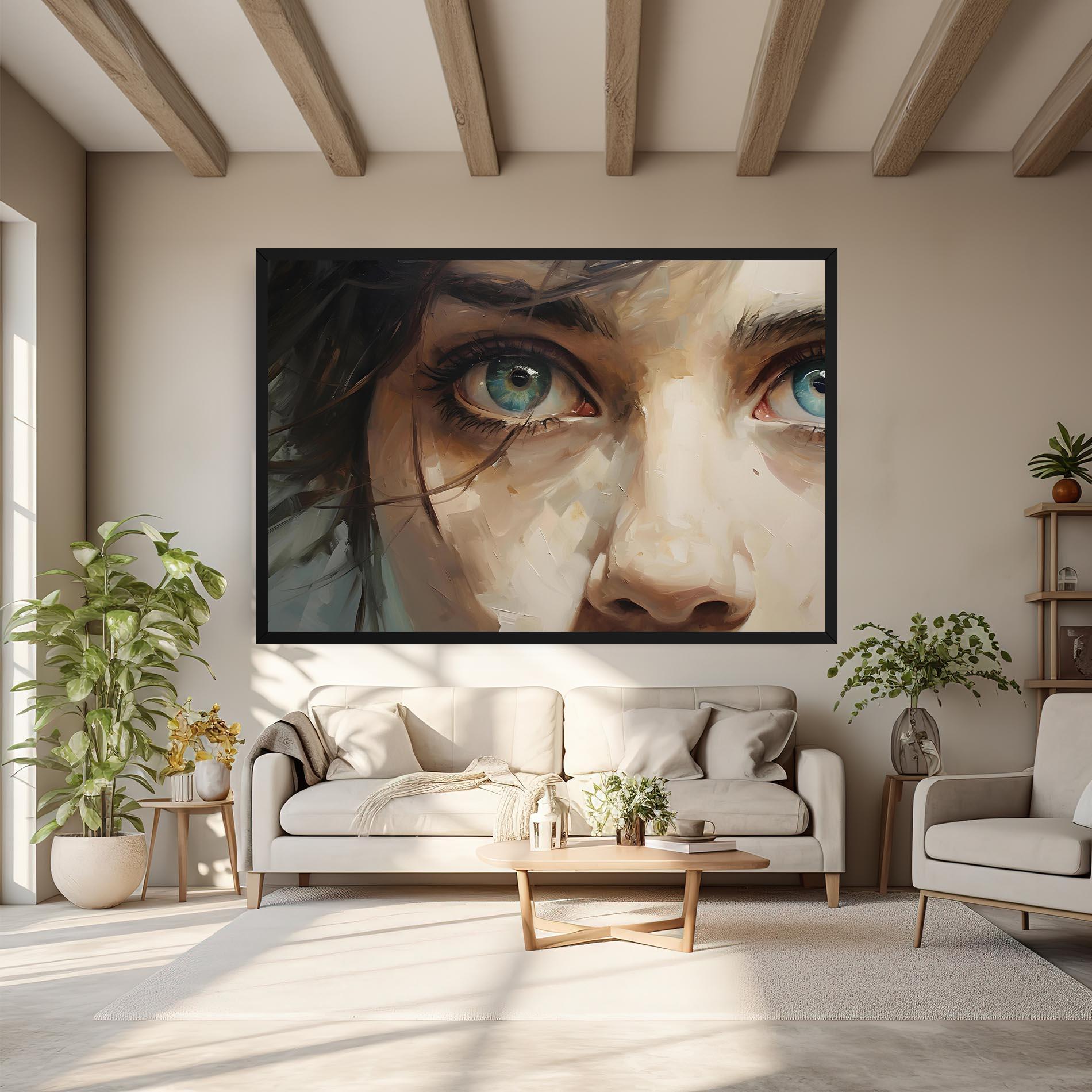 Tablou Canvas Vintage Blue Eyes Art mockup 6
