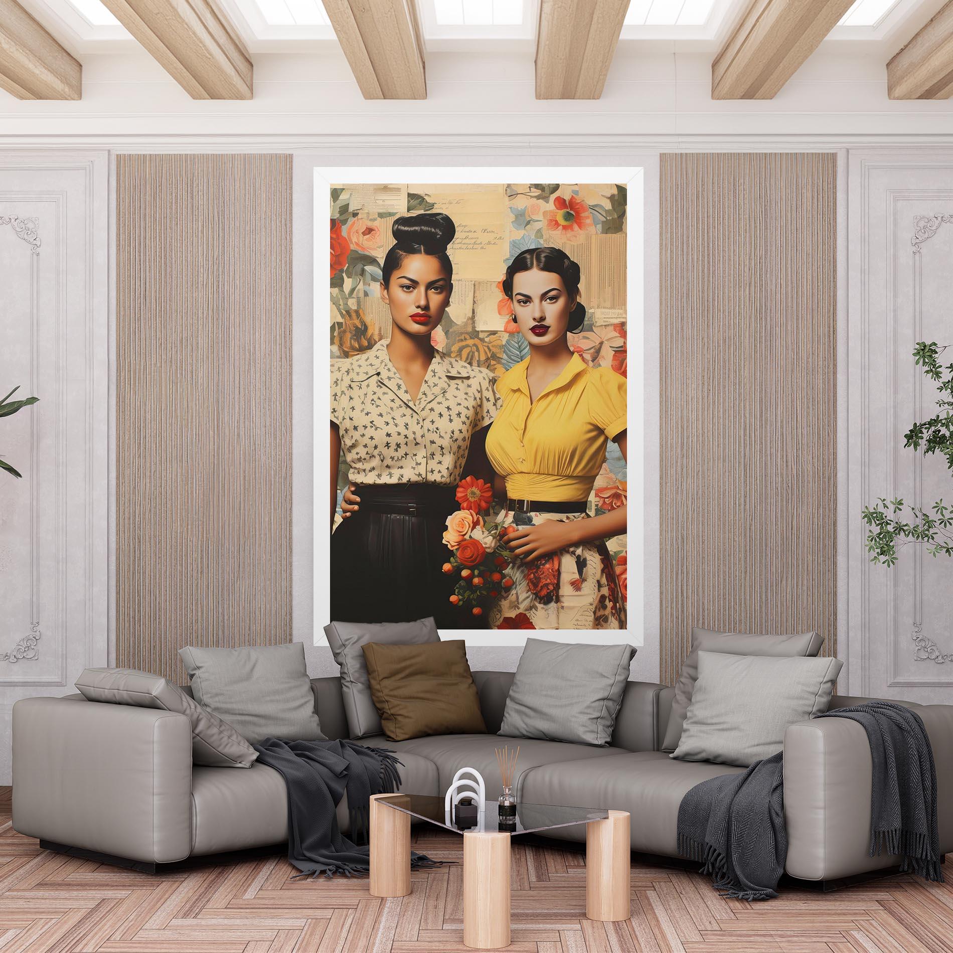 Tablou Canvas Friendship Vintage Power mockup 6