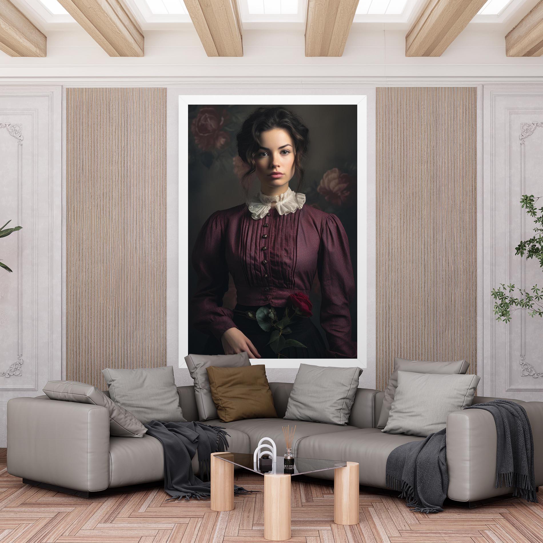 Tablou Canvas Holding Vintage Rose mockup 6