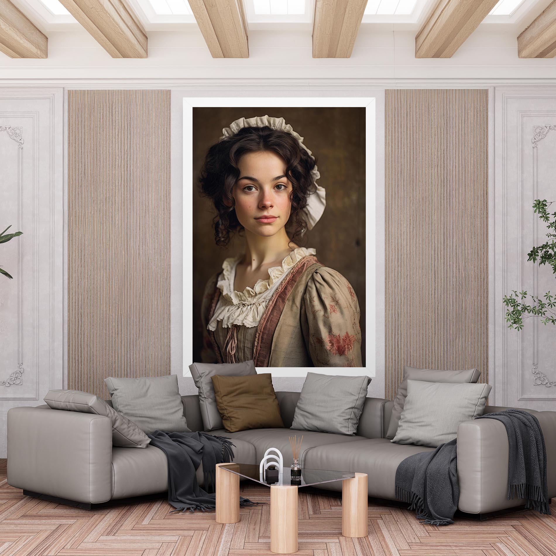 Tablou Canvas Light Green Dress mockup 6