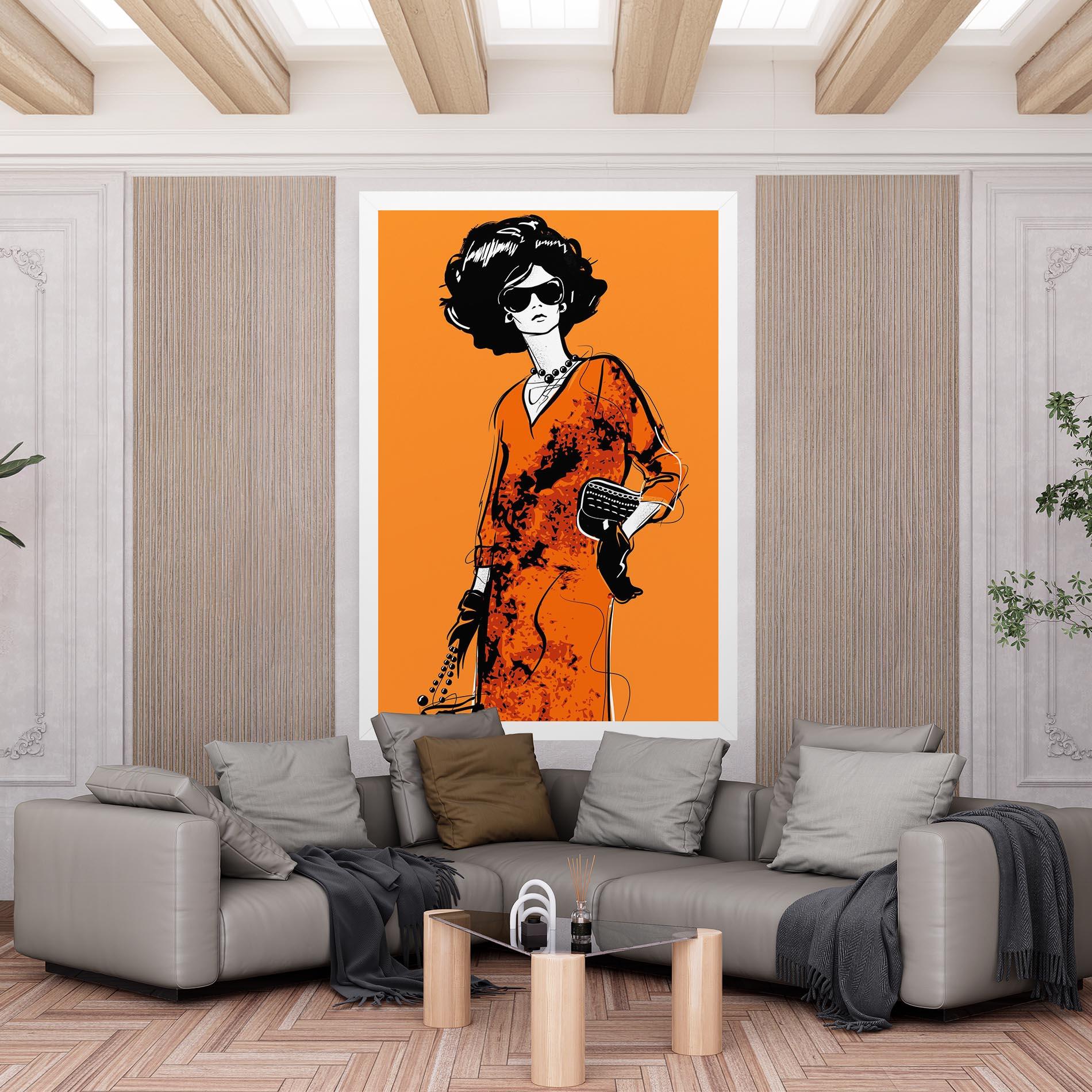 Tablou Canvas Old Orange Dress mockup 6