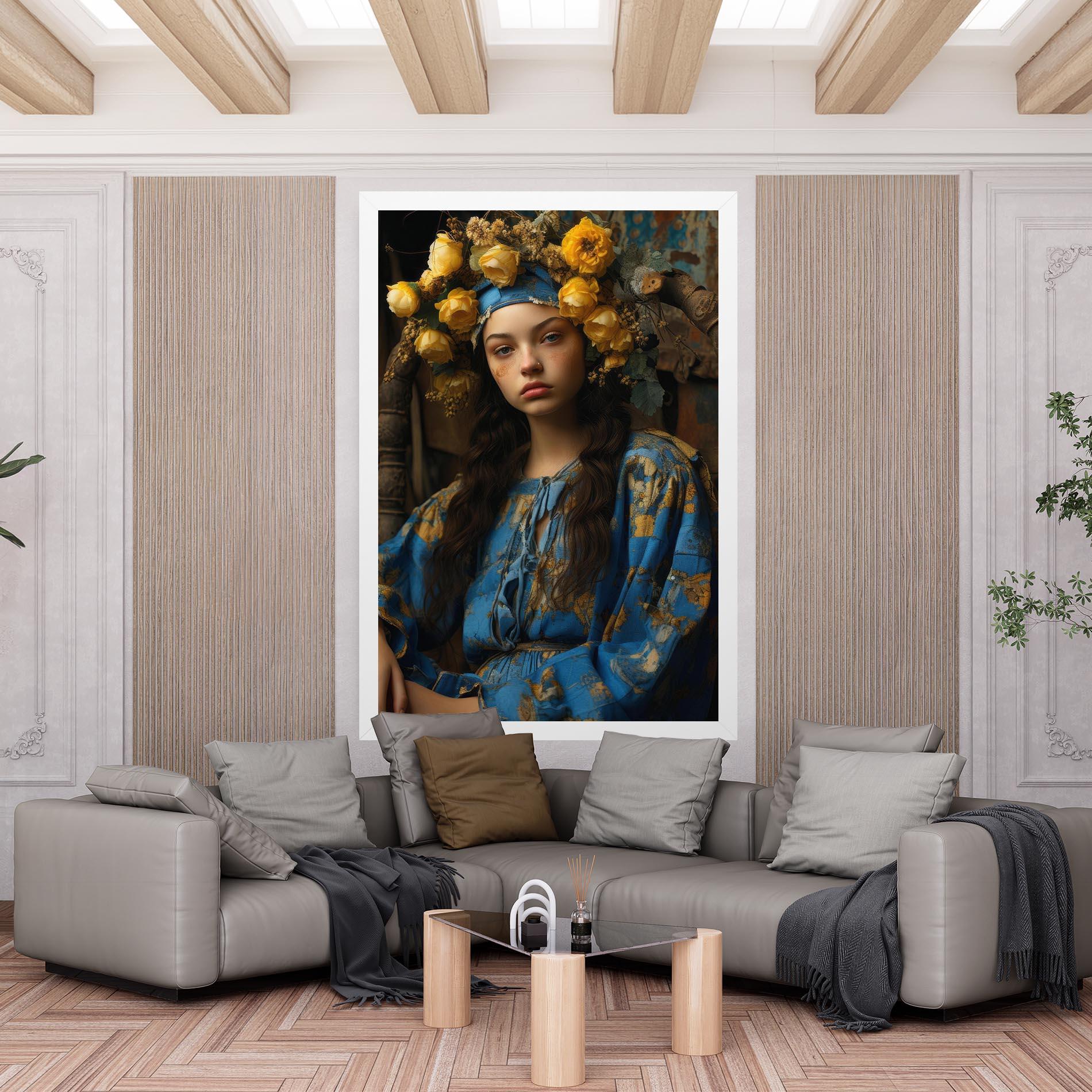 Tablou Canvas Yellow Rose Dress mockup 6