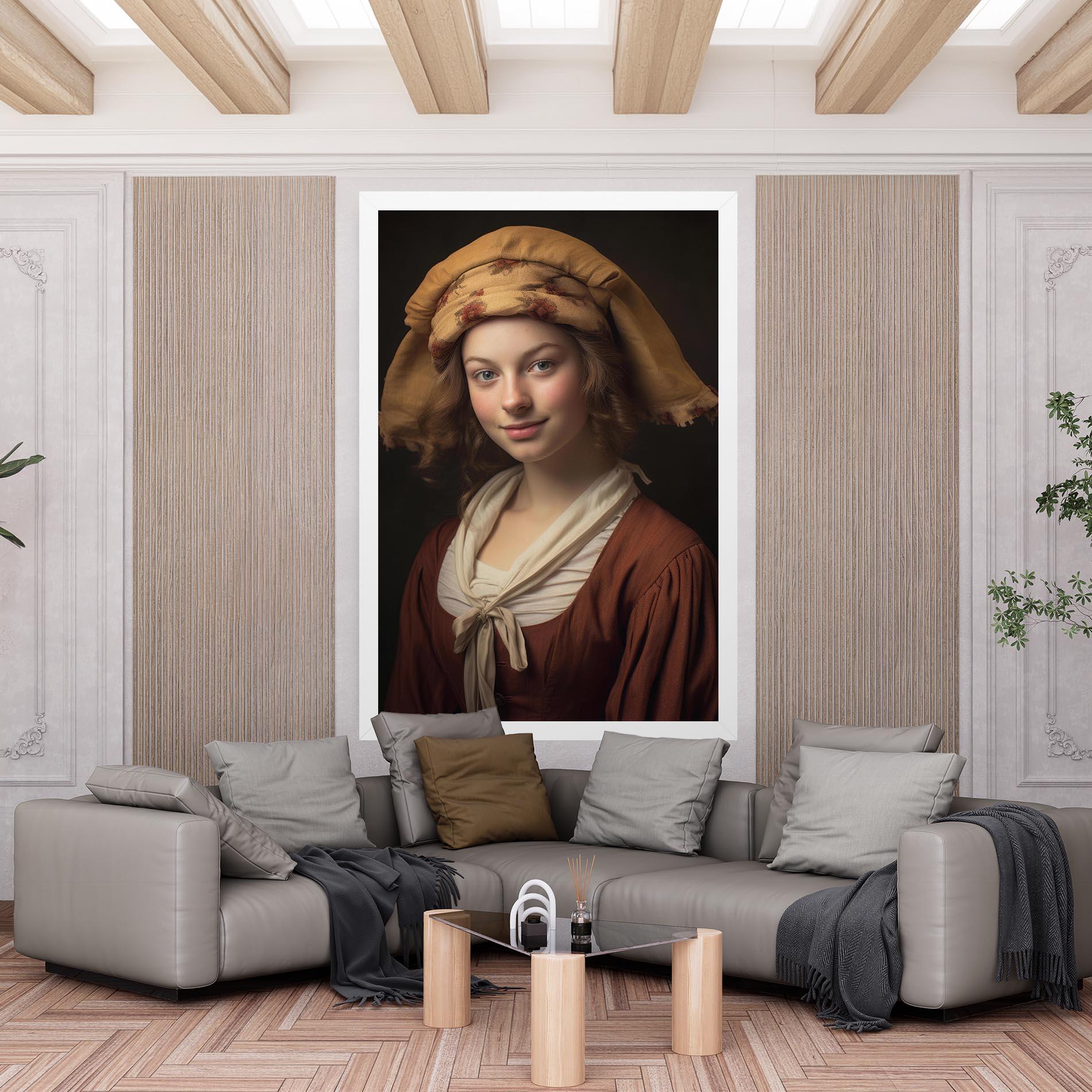 Tablou Canvas Young Vintage Woman mockup 6