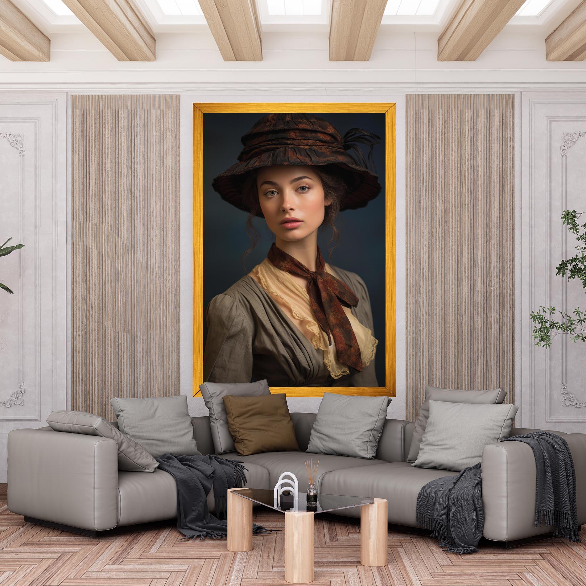 Tablou Canvas Brown Vintage Hat mockup 6