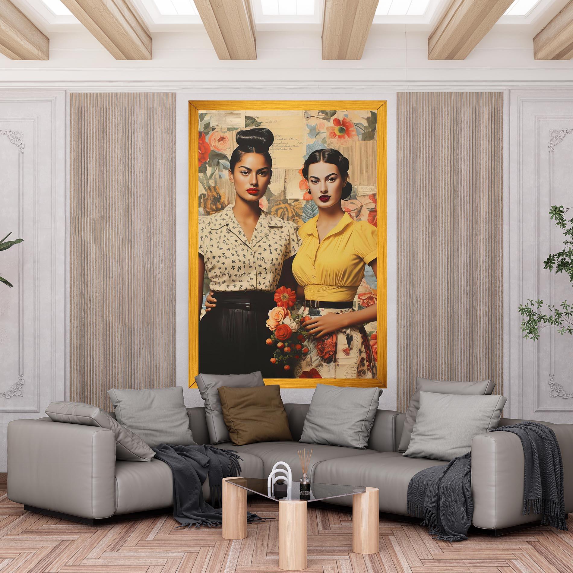 Tablou Canvas Friendship Vintage Power mockup 6