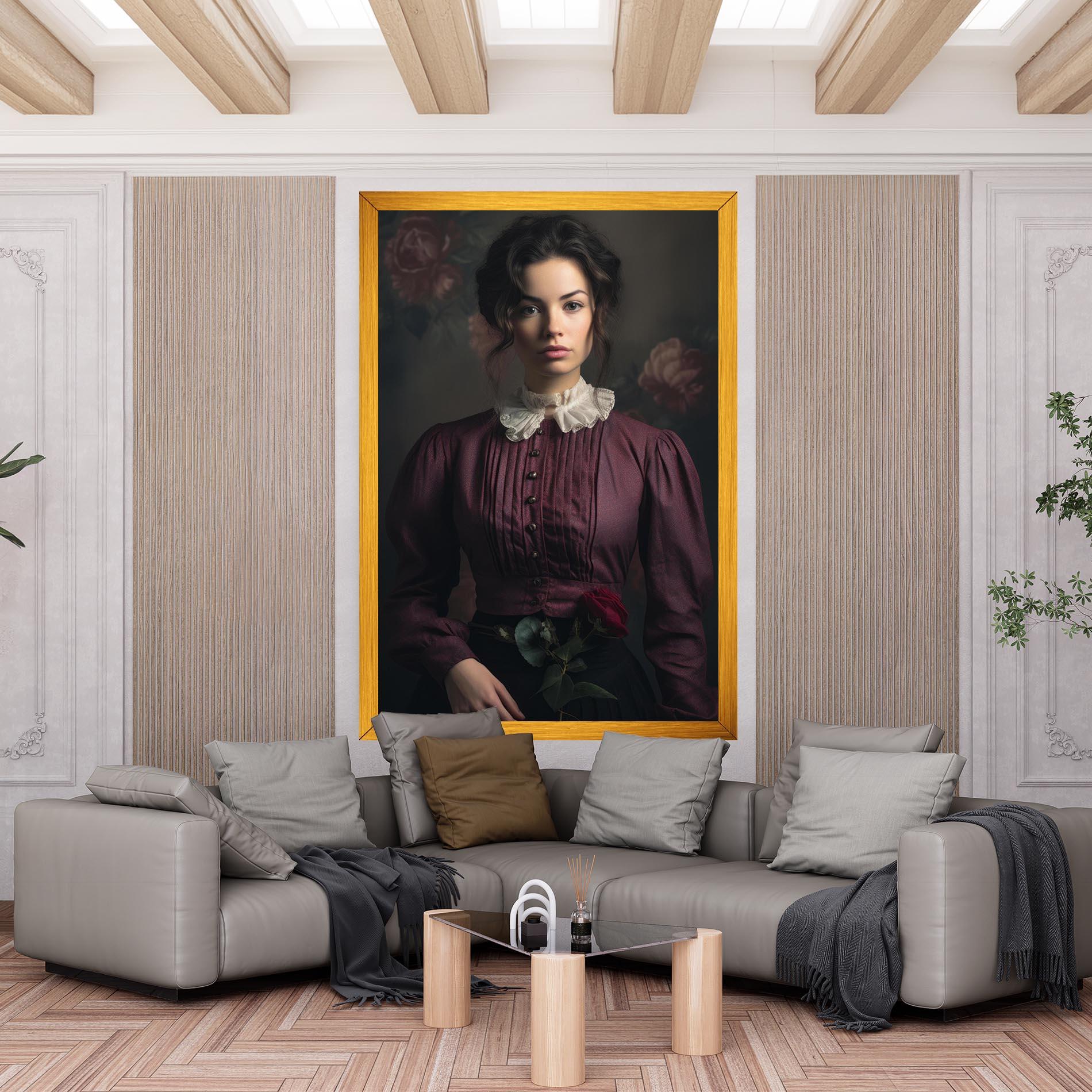 Tablou Canvas Holding Vintage Rose mockup 6