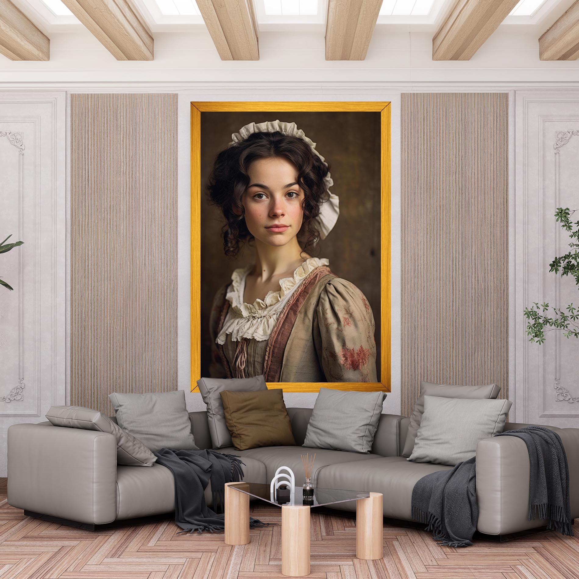 Tablou Canvas Light Green Dress mockup 6