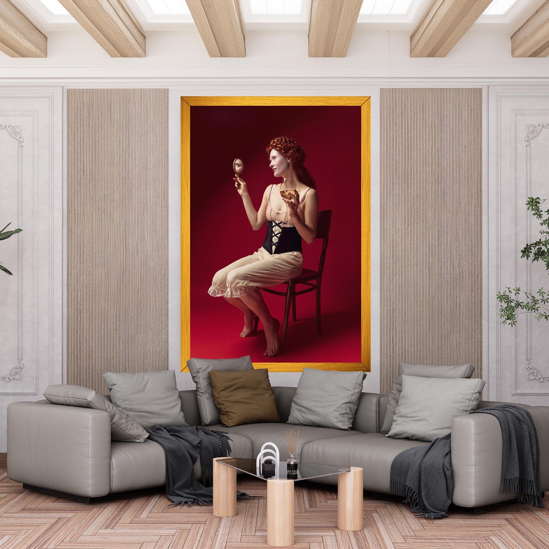 Tablou Canvas Medieval Redhead Woman mockup 6