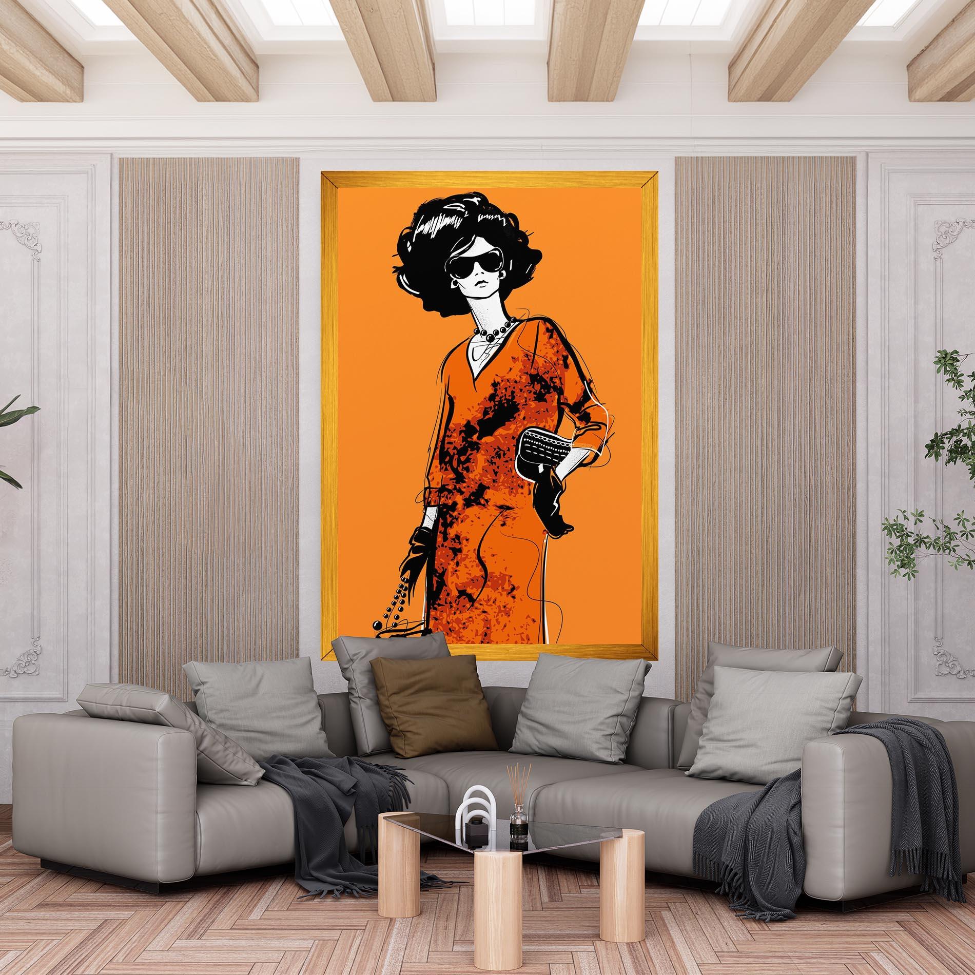 Tablou Canvas Old Orange Dress mockup 6