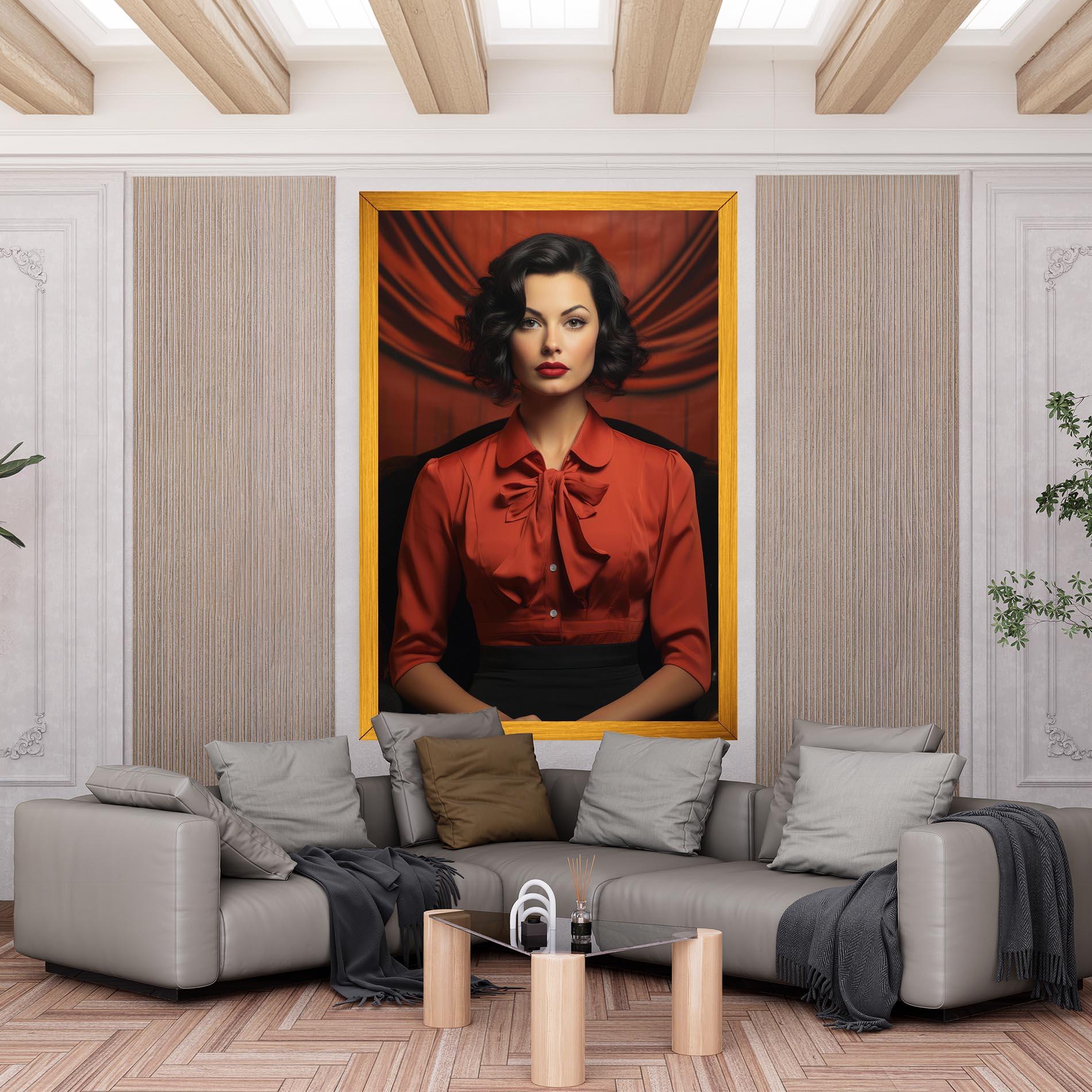 Tablou Canvas Pretty Red Blouse mockup 6