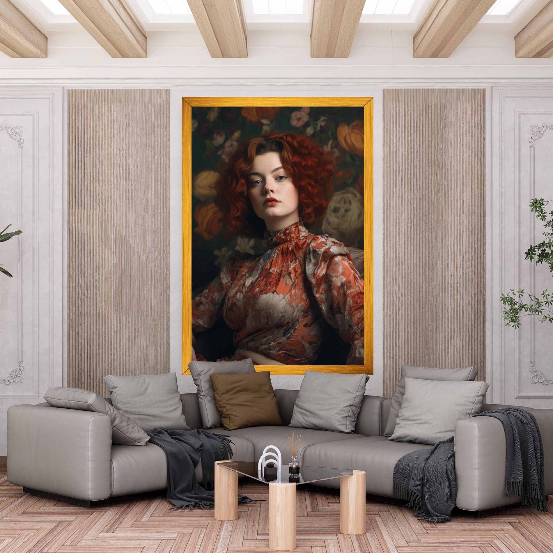 Tablou Canvas Red Vintage Hair mockup 6