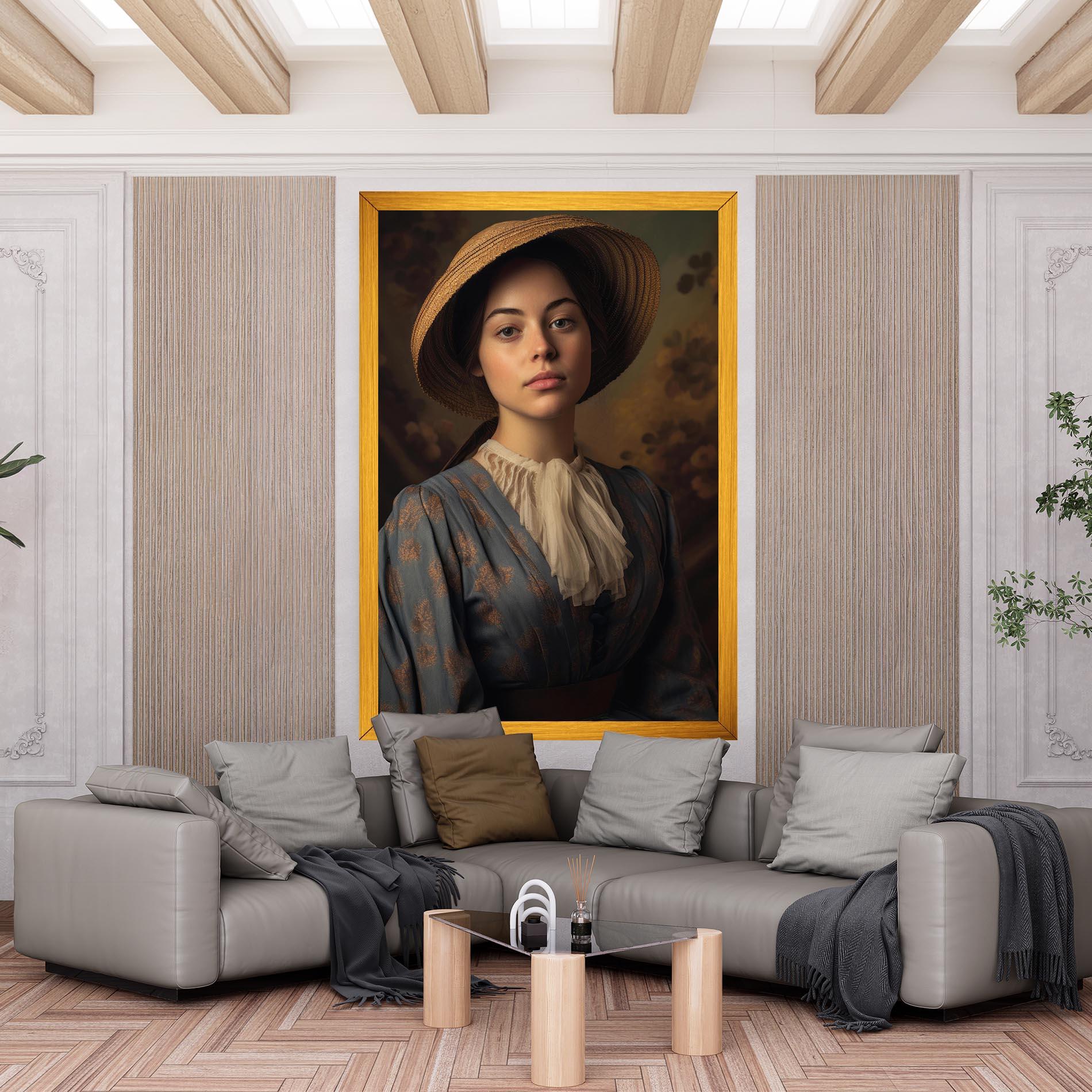 Tablou Canvas Vintage Blue Dress mockup 6