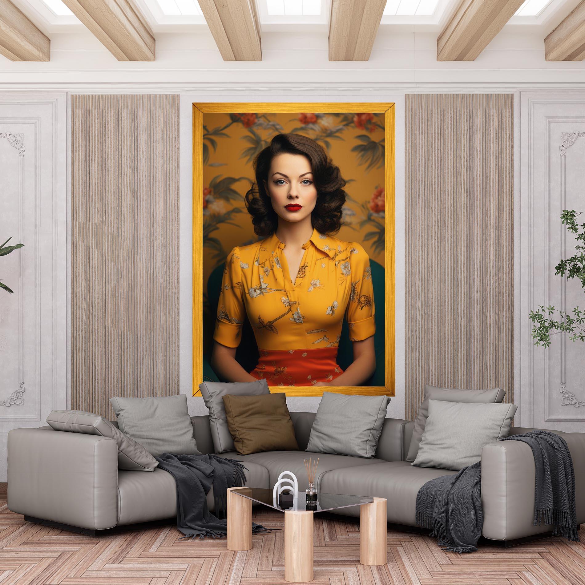 Tablou Canvas Yellow Red Dress mockup 6