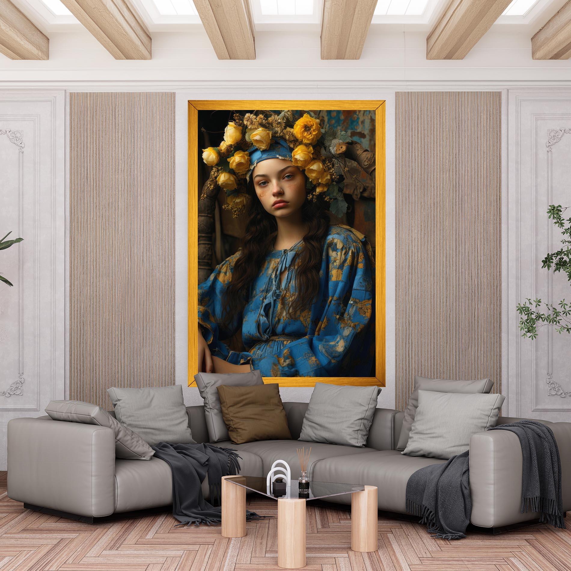 Tablou Canvas Yellow Rose Dress mockup 6