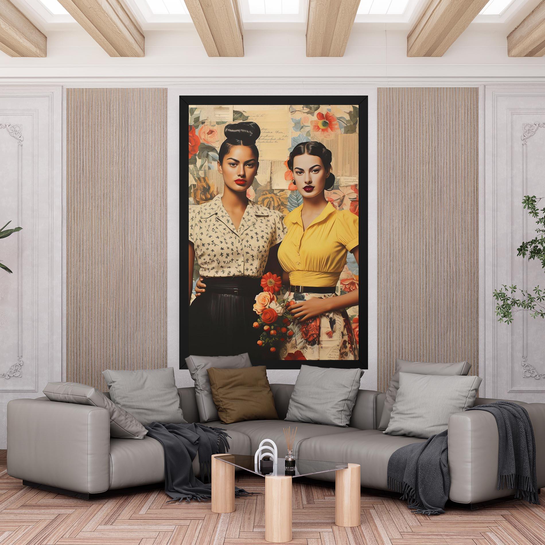 Tablou Canvas Friendship Vintage Power mockup 6