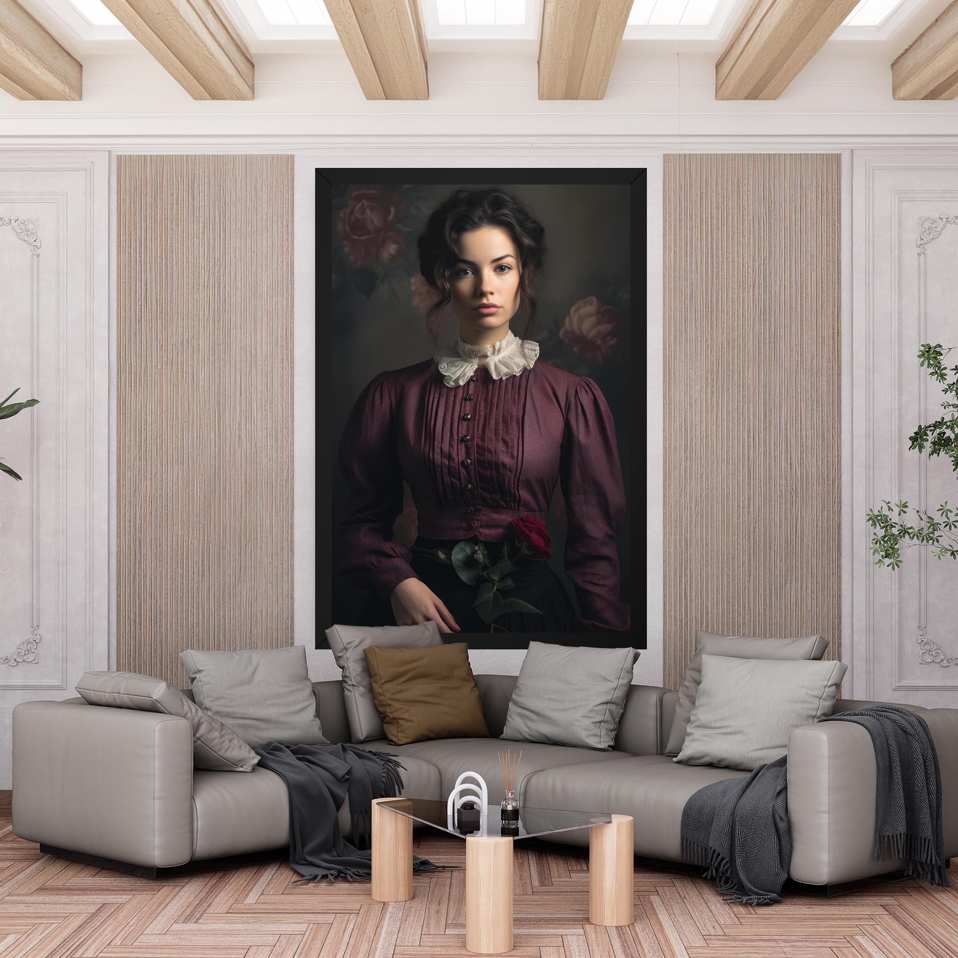 Tablou Canvas Holding Vintage Rose mockup 6