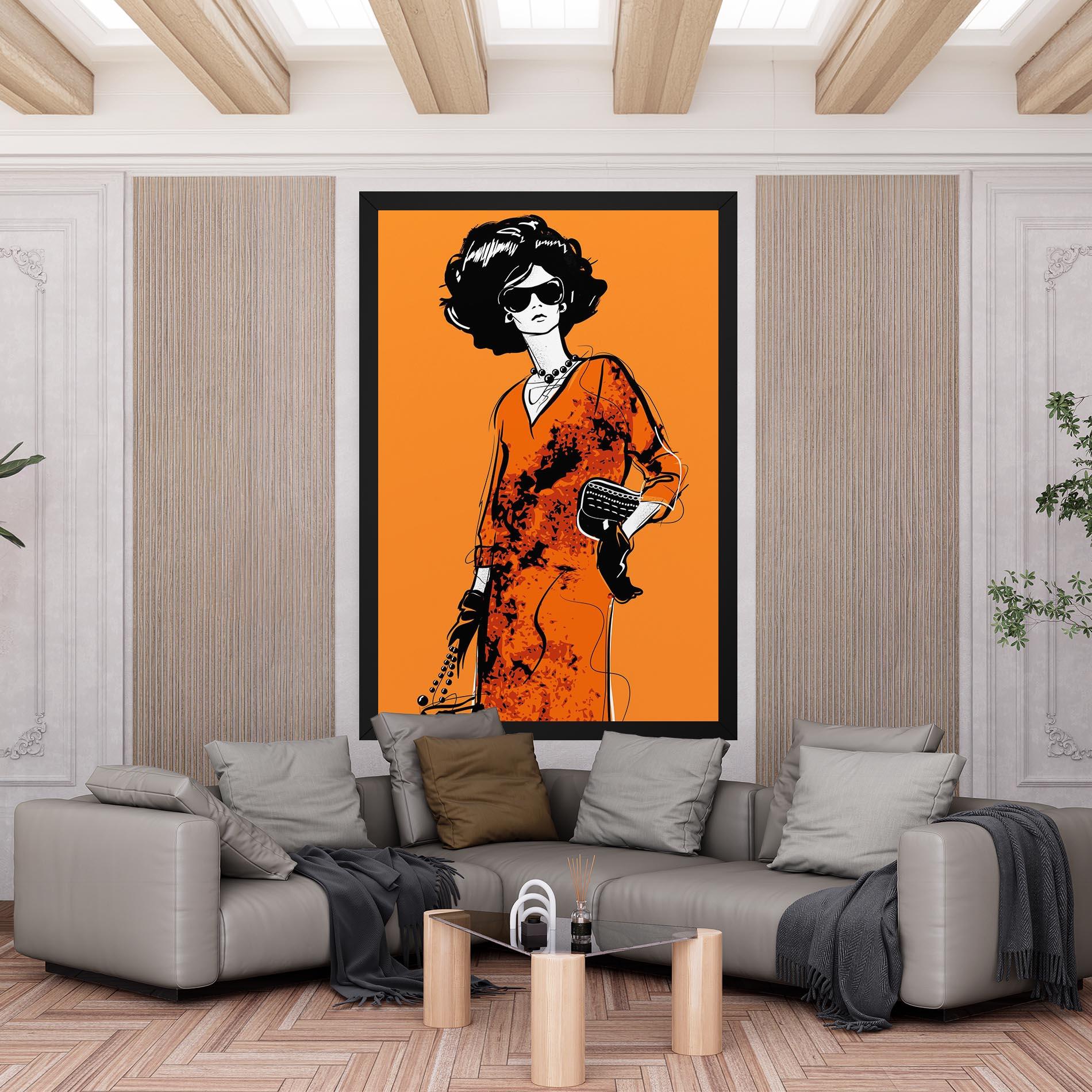 Tablou Canvas Old Orange Dress mockup 6