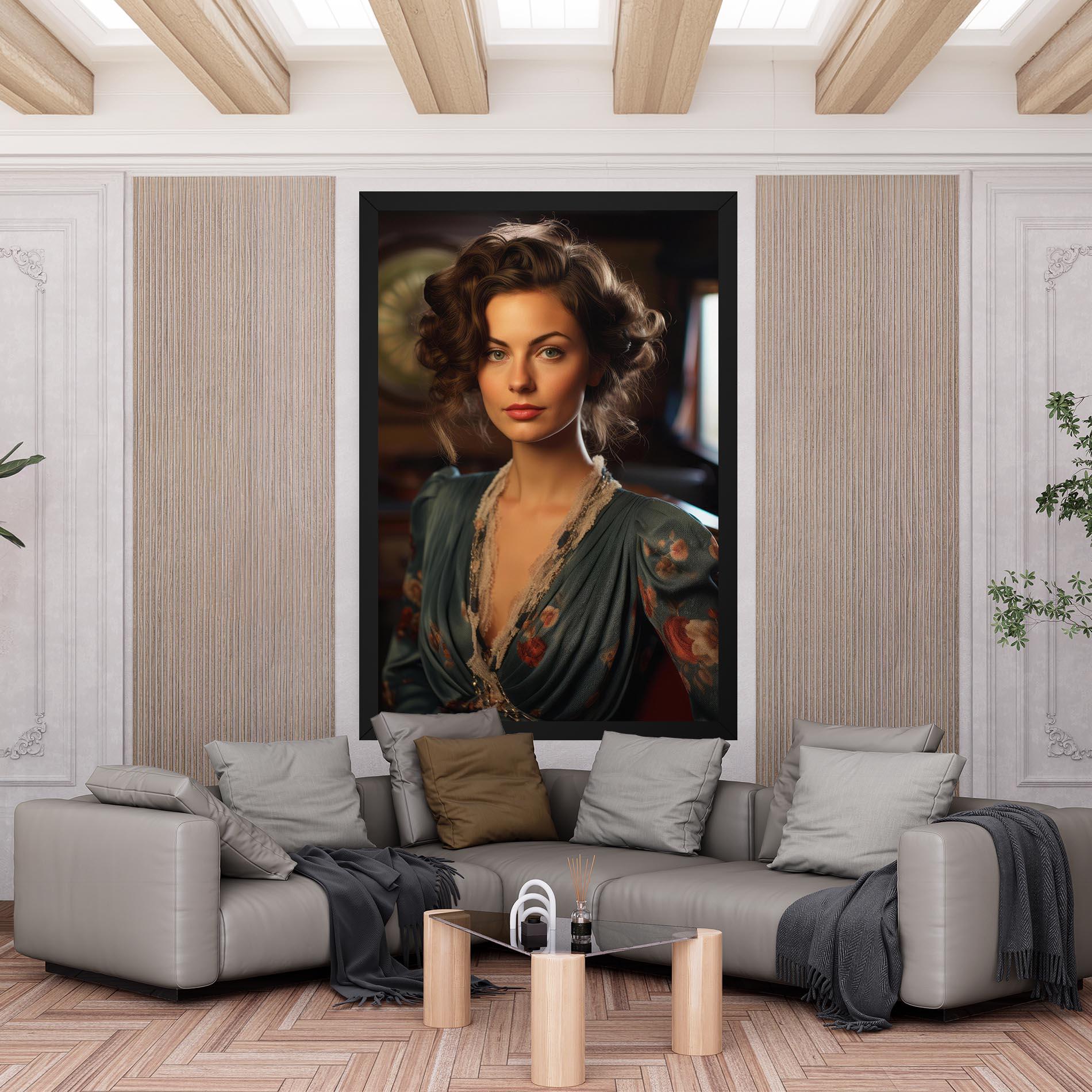 Tablou Canvas Pink Flowers Dress mockup 6