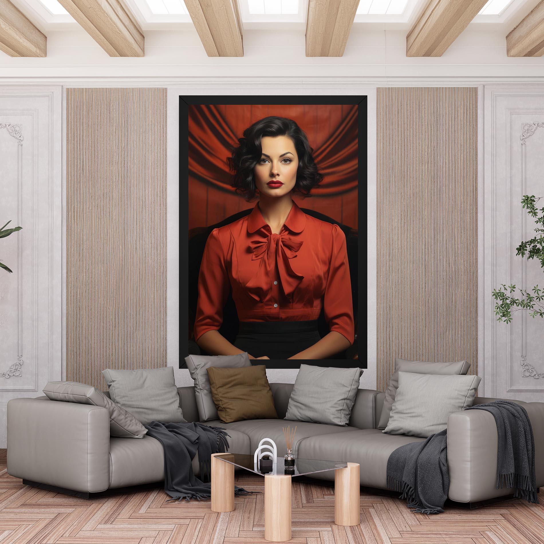 Tablou Canvas Pretty Red Blouse mockup 6