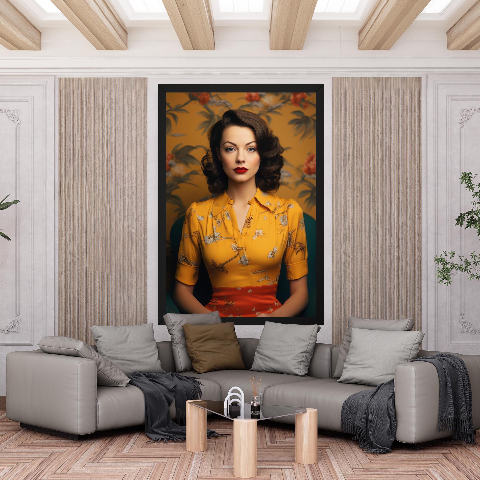 Tablou Canvas Yellow Red Dress mockup 6