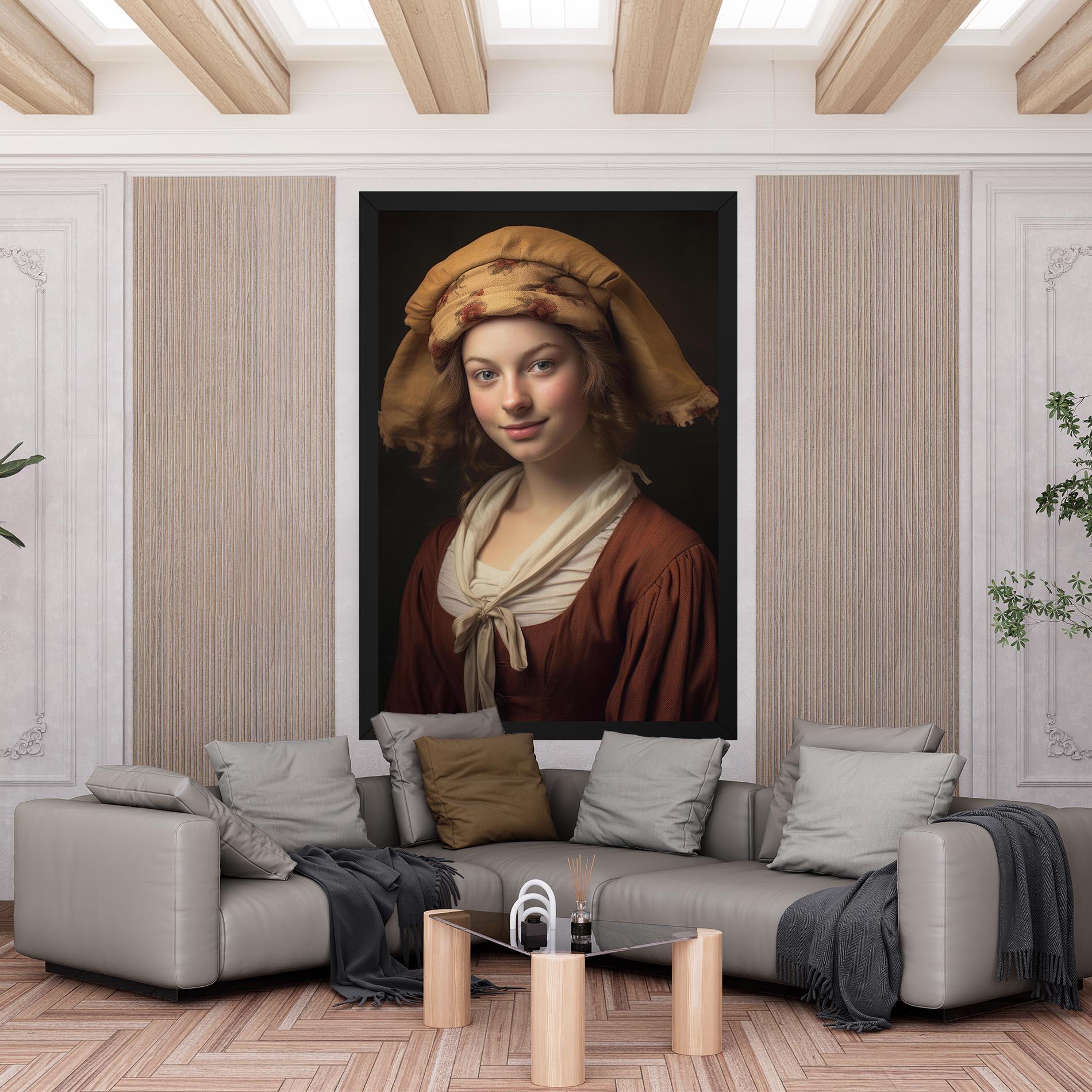 Tablou Canvas Young Vintage Woman mockup 6