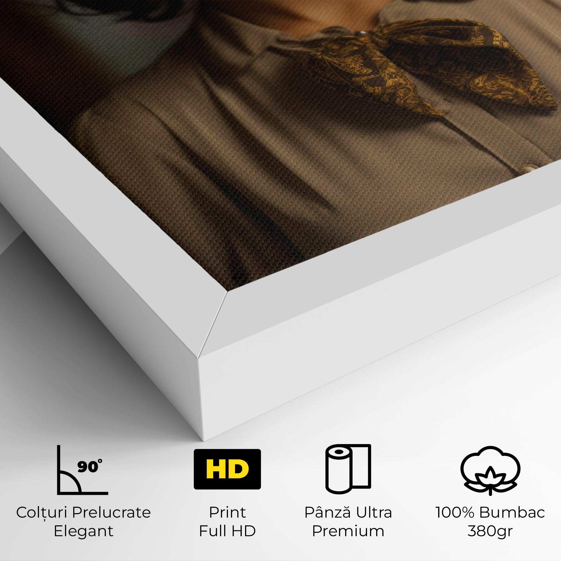 Tablou Canvas Beige Vintage Blouse mockup 4