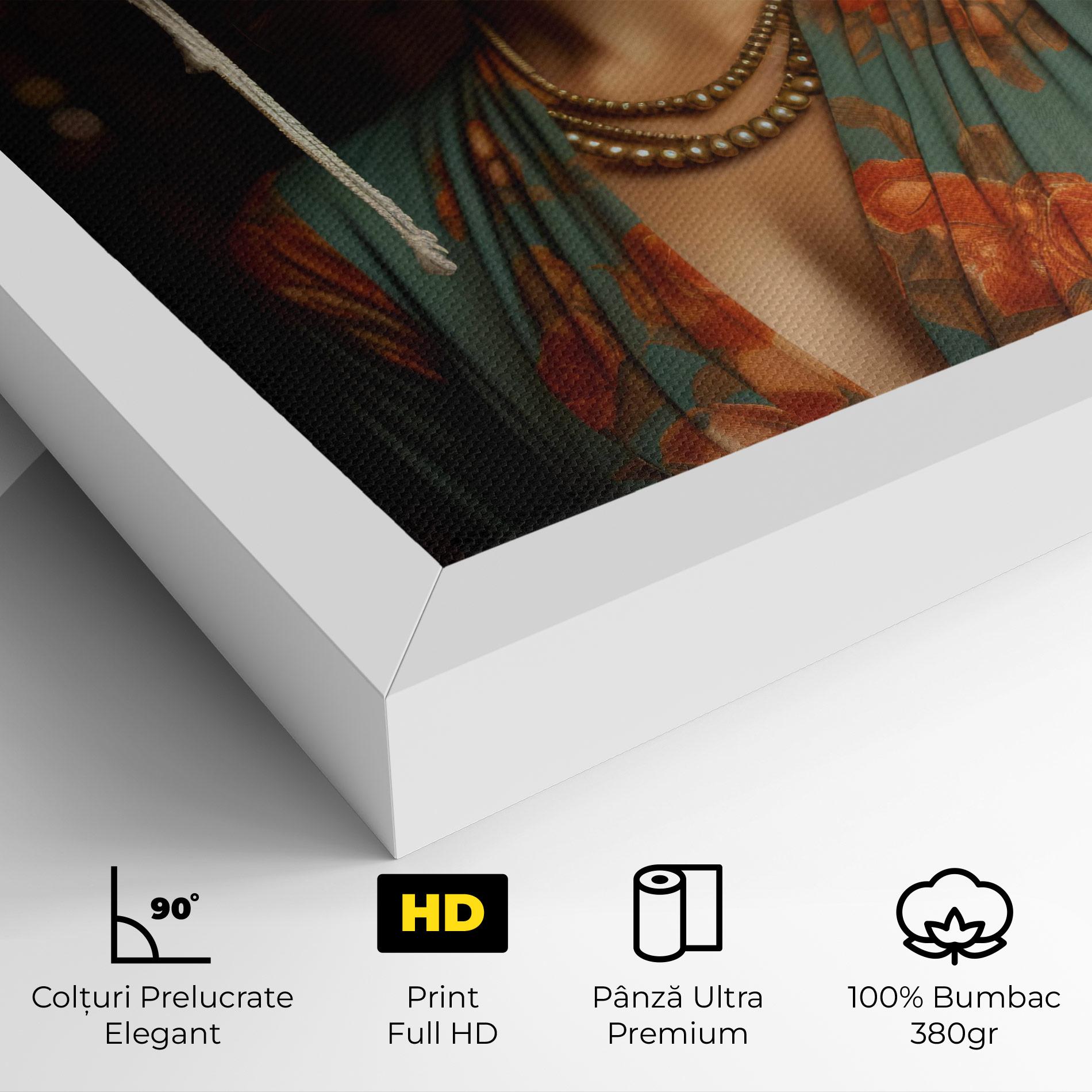 Tablou Canvas Green Orange Blouse mockup 4