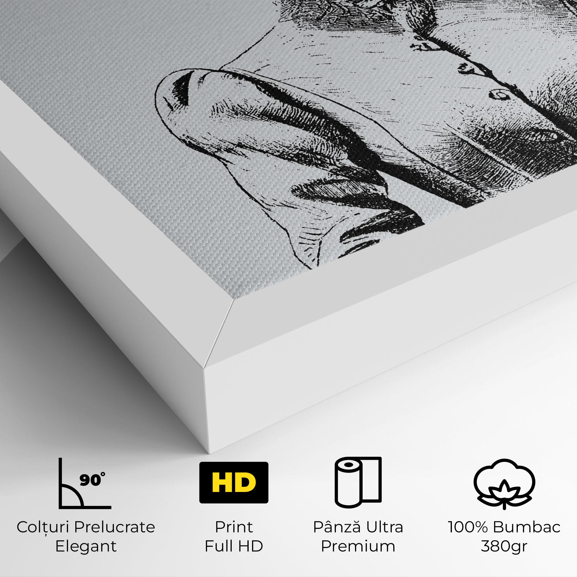 Tablou Canvas Noble Lady Hat mockup 4