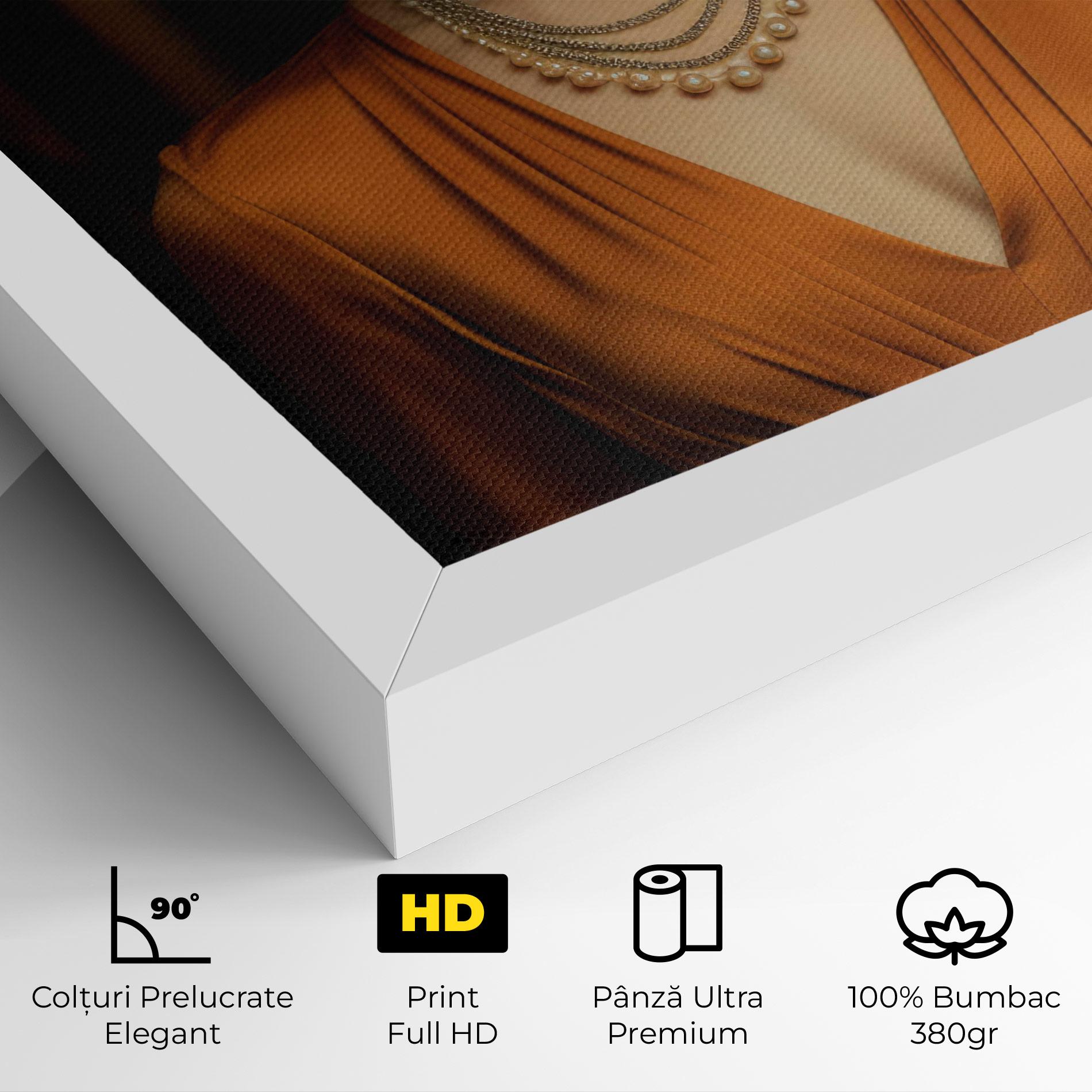 Tablou Canvas Orange Blouse Pearls mockup 4