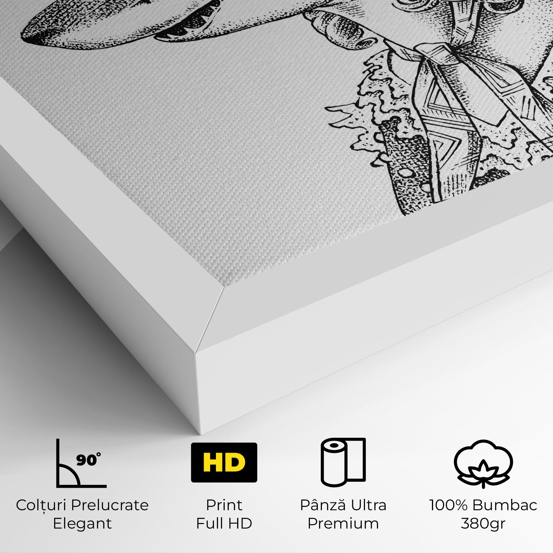 Tablou Canvas Vintage Shark mockup 4
